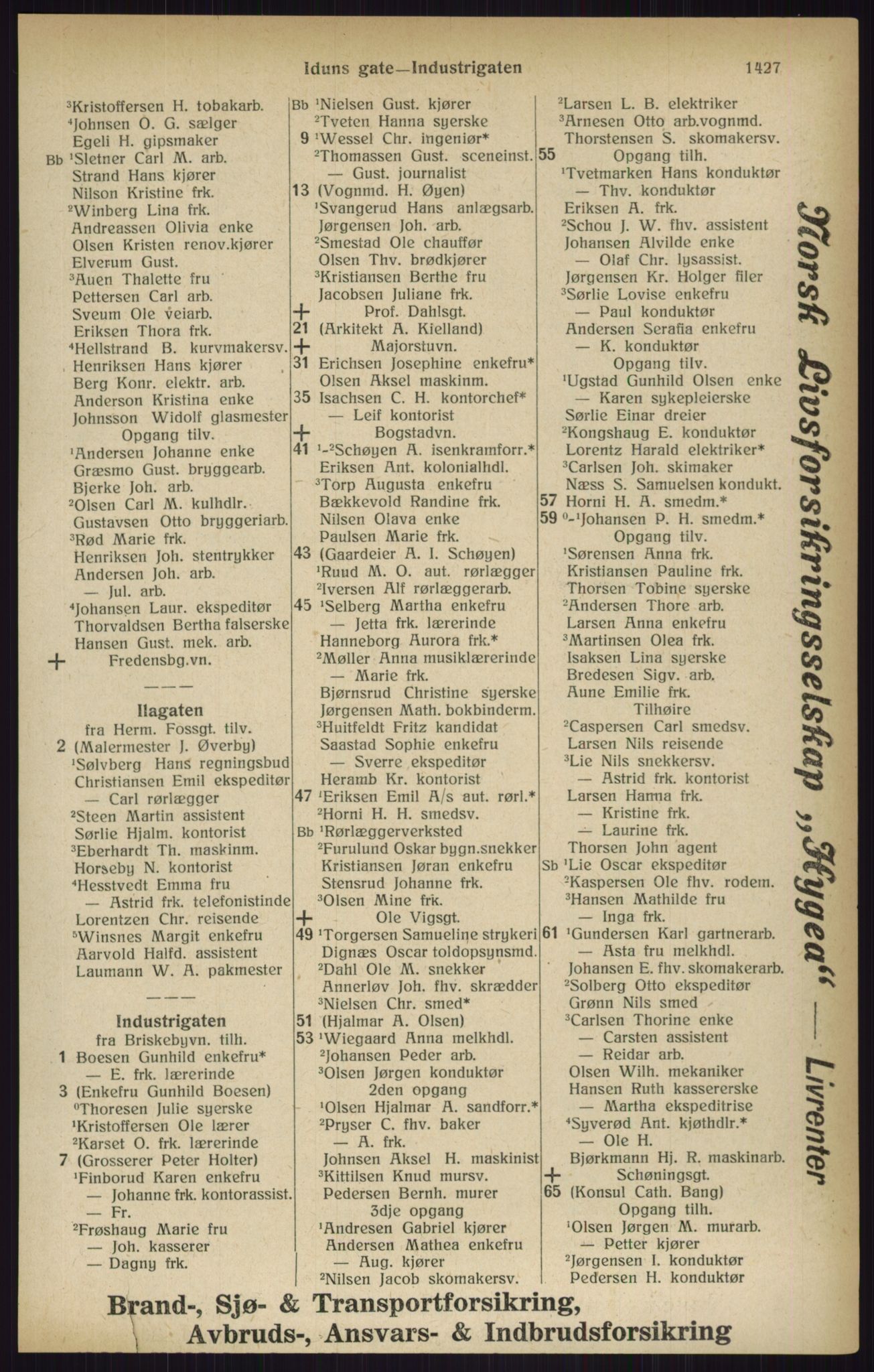 Kristiania/Oslo adressebok, PUBL/-, 1916, s. 1427