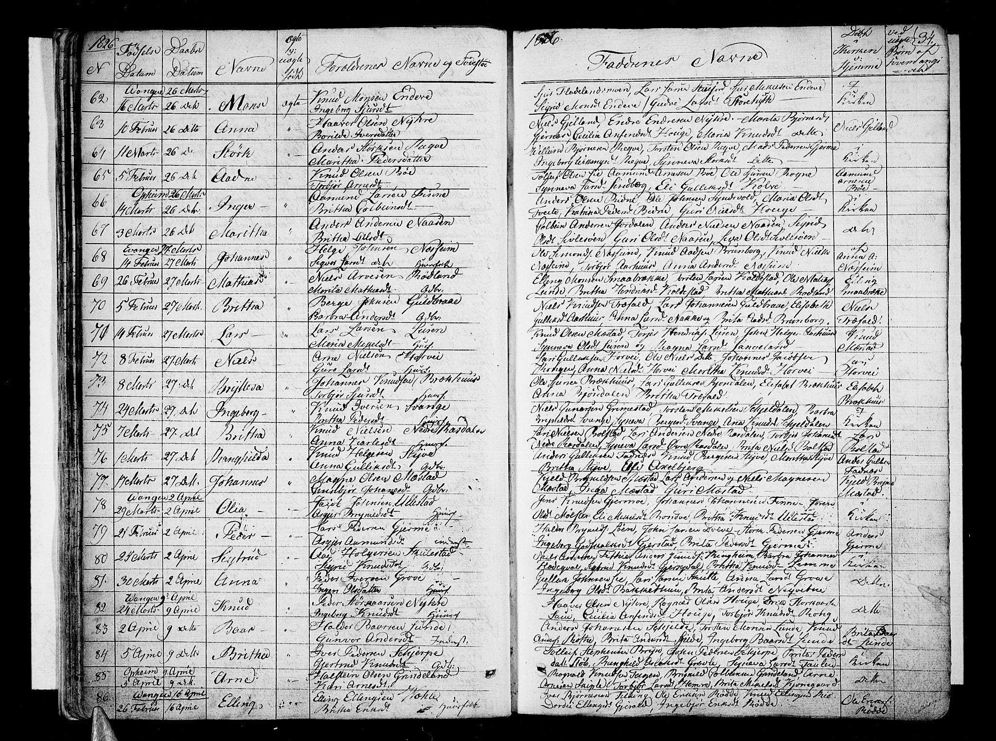 Voss sokneprestembete, AV/SAB-A-79001/H/Haa: Ministerialbok nr. A 12, 1823-1837, s. 34