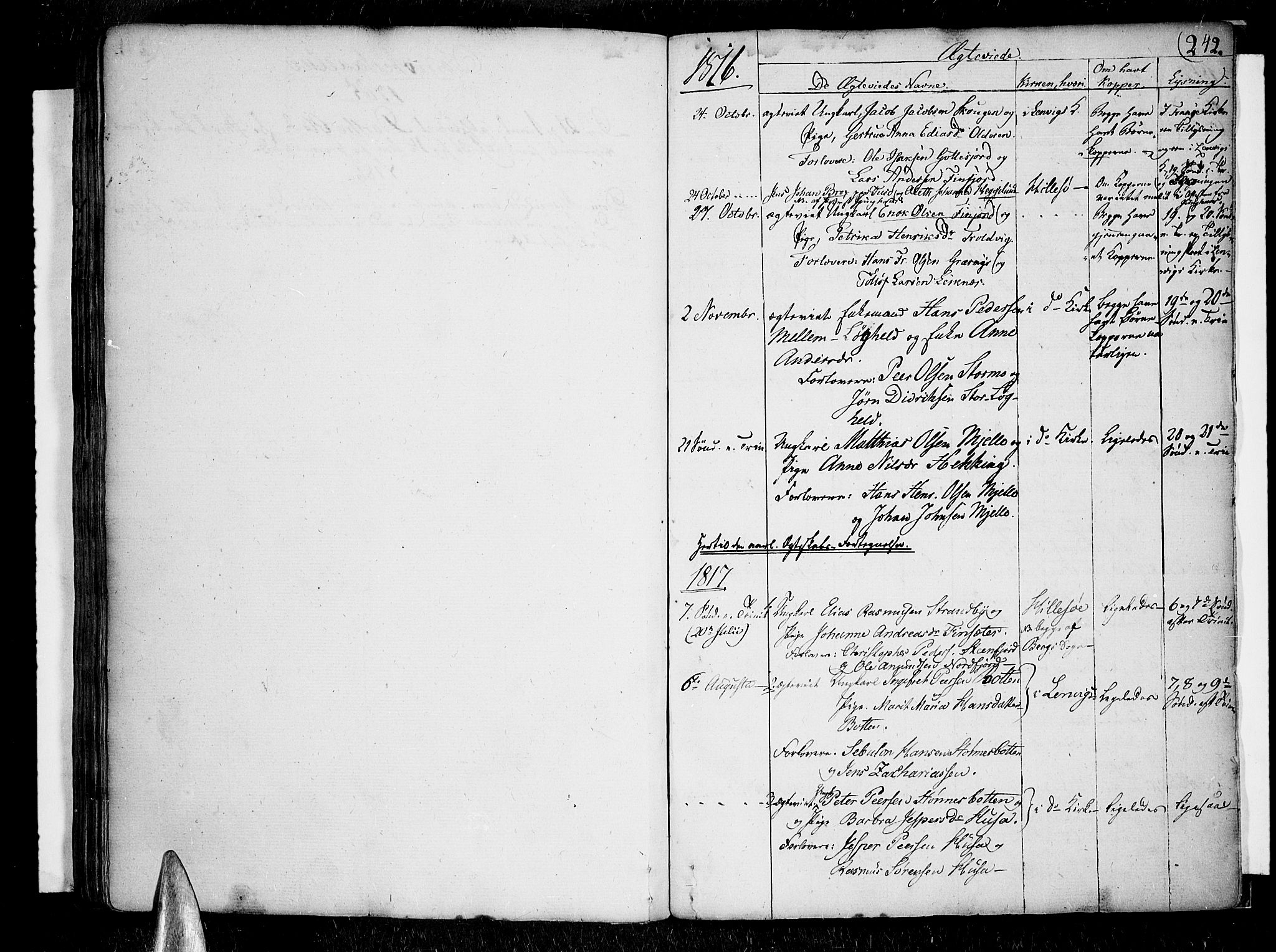 Lenvik sokneprestembete, SATØ/S-1310/H/Ha/Haa/L0002kirke: Ministerialbok nr. 2, 1784-1820, s. 242
