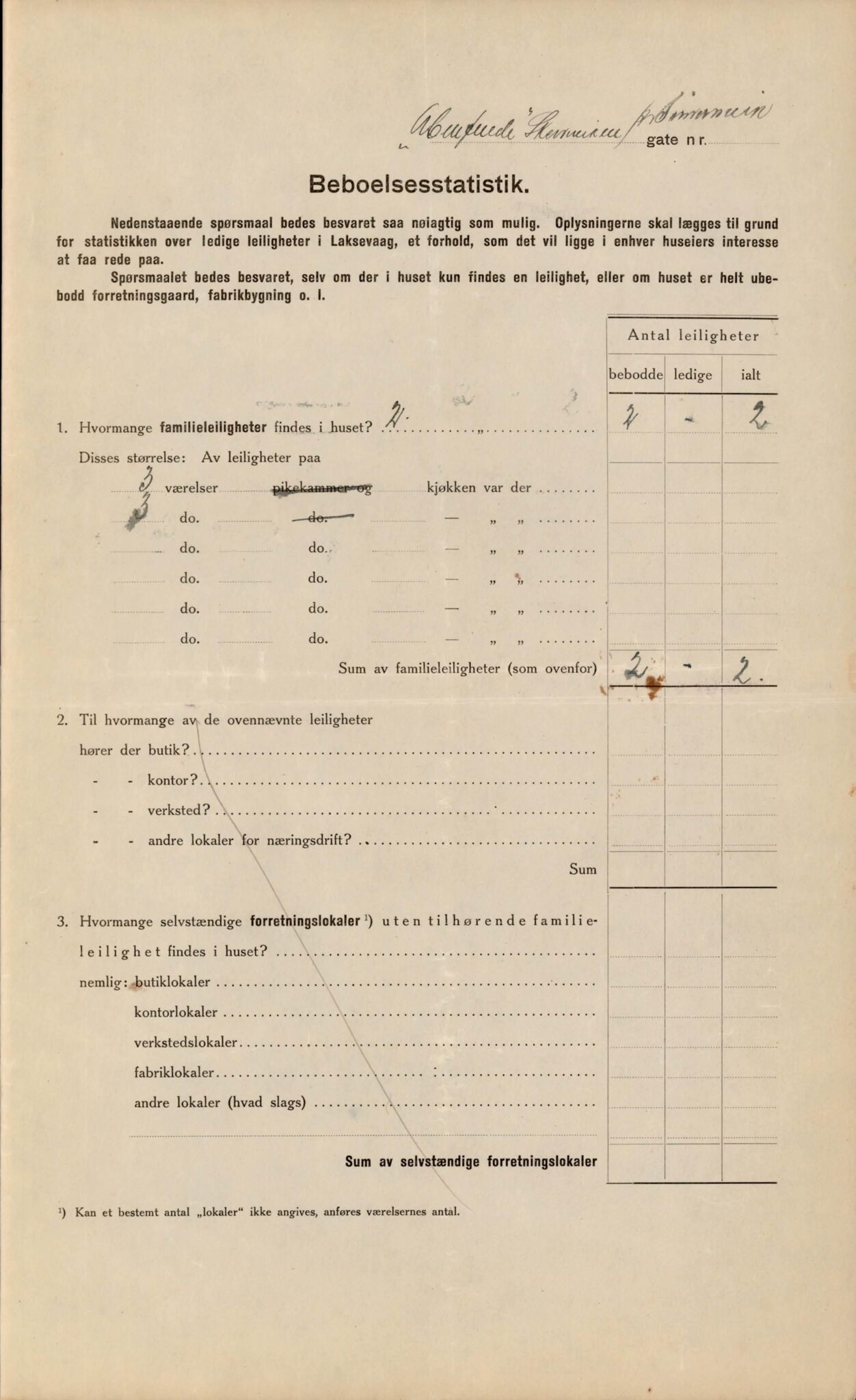 Laksevåg kommune. Folkeregisteret, BBA/A-1586/E/Ea/L0008: Folketellingskjema 1924, 1924