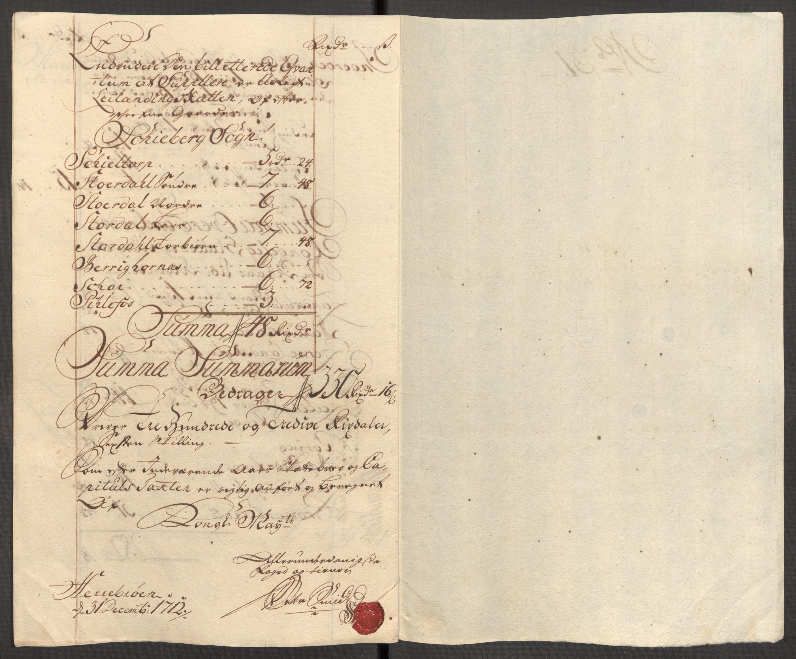 Rentekammeret inntil 1814, Reviderte regnskaper, Fogderegnskap, AV/RA-EA-4092/R01/L0021: Fogderegnskap Idd og Marker, 1712, s. 197