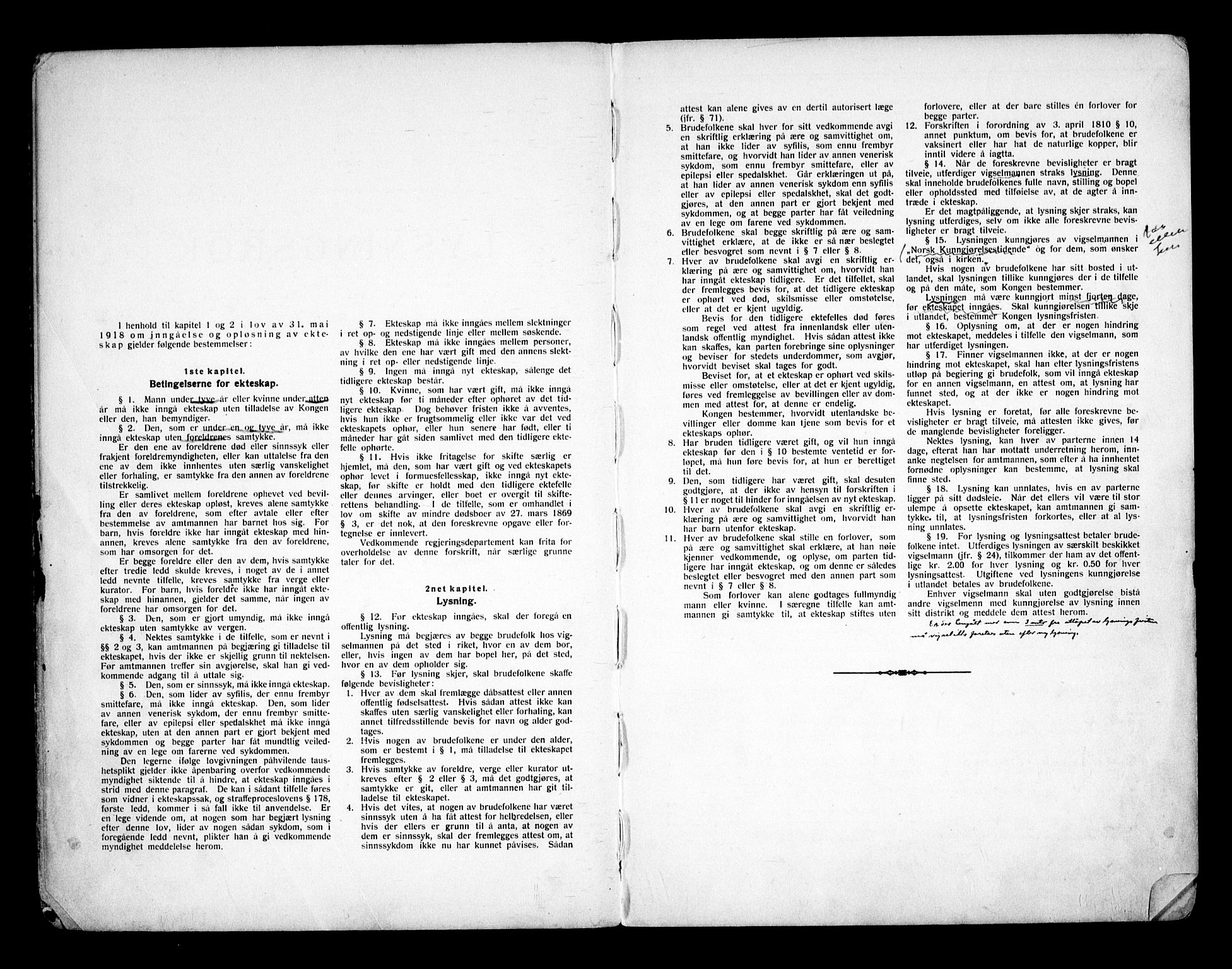 Eidsvoll prestekontor Kirkebøker, SAO/A-10888/H/Ha/L0005: Lysningsprotokoll nr. 5, 1919-1935