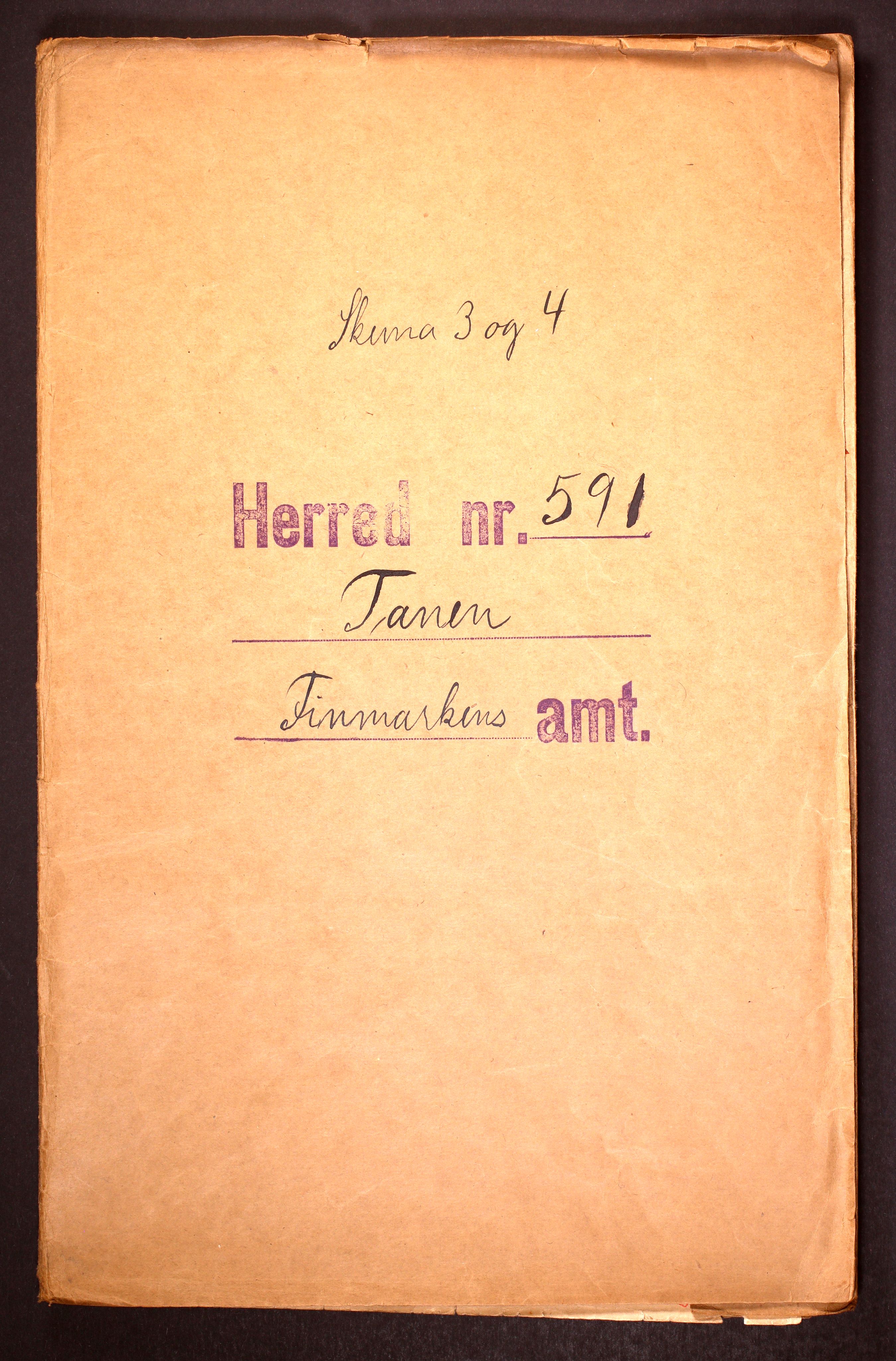 RA, Folketelling 1910 for 2025 Tana herred, 1910, s. 1