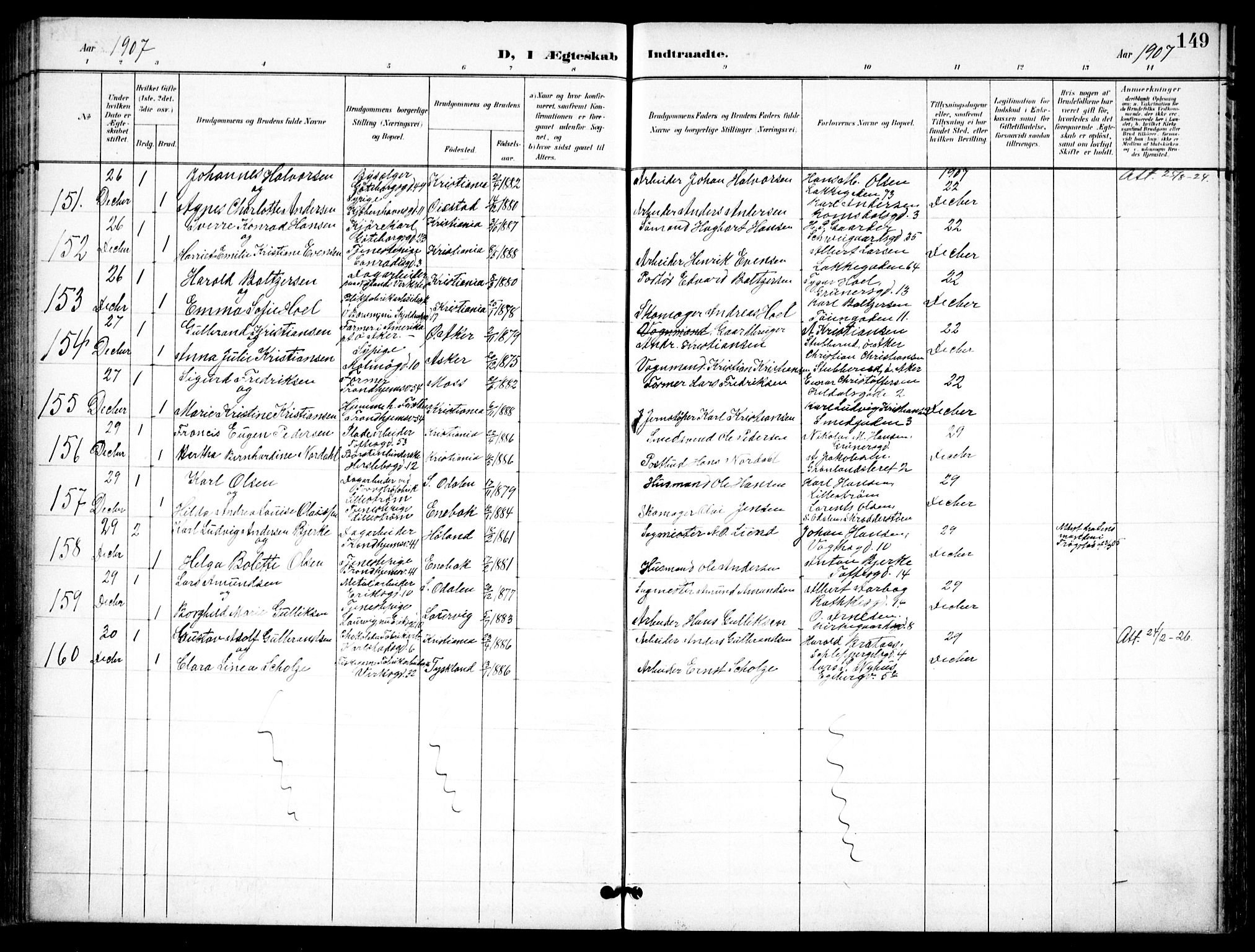 Petrus prestekontor Kirkebøker, AV/SAO-A-10872/F/Fa/L0009: Ministerialbok nr. 9, 1897-1911, s. 149