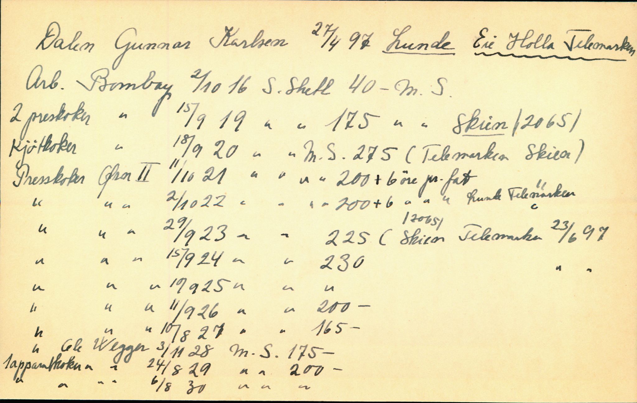 Hans Bogens samling, VEMU/ARS-A-1283/P/L0002: Mannskapskort, B - F, 1900-1930, s. 454