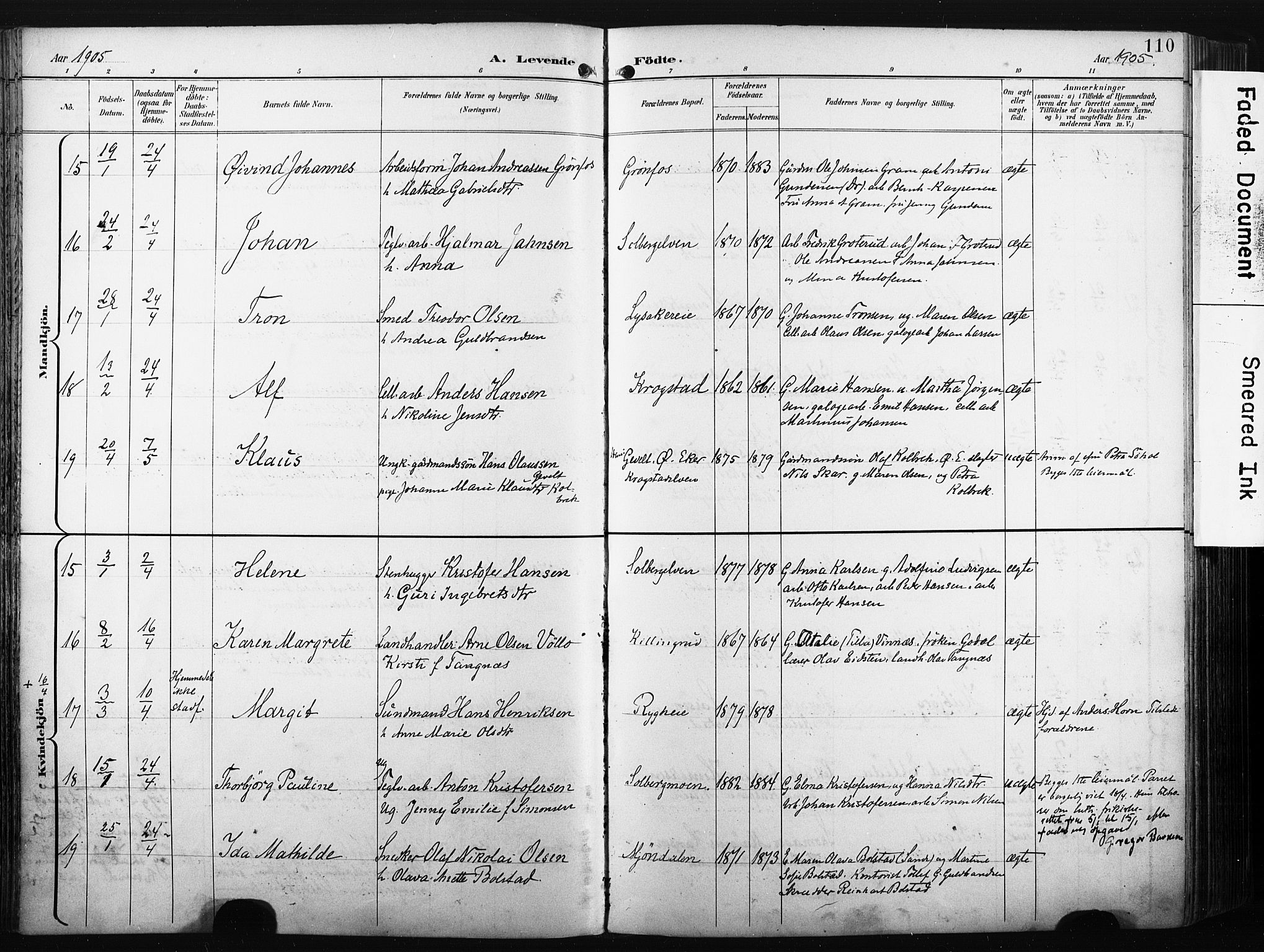 Nedre Eiker kirkebøker, AV/SAKO-A-612/F/Fa/L0005: Ministerialbok nr. 5, 1898-1905, s. 110