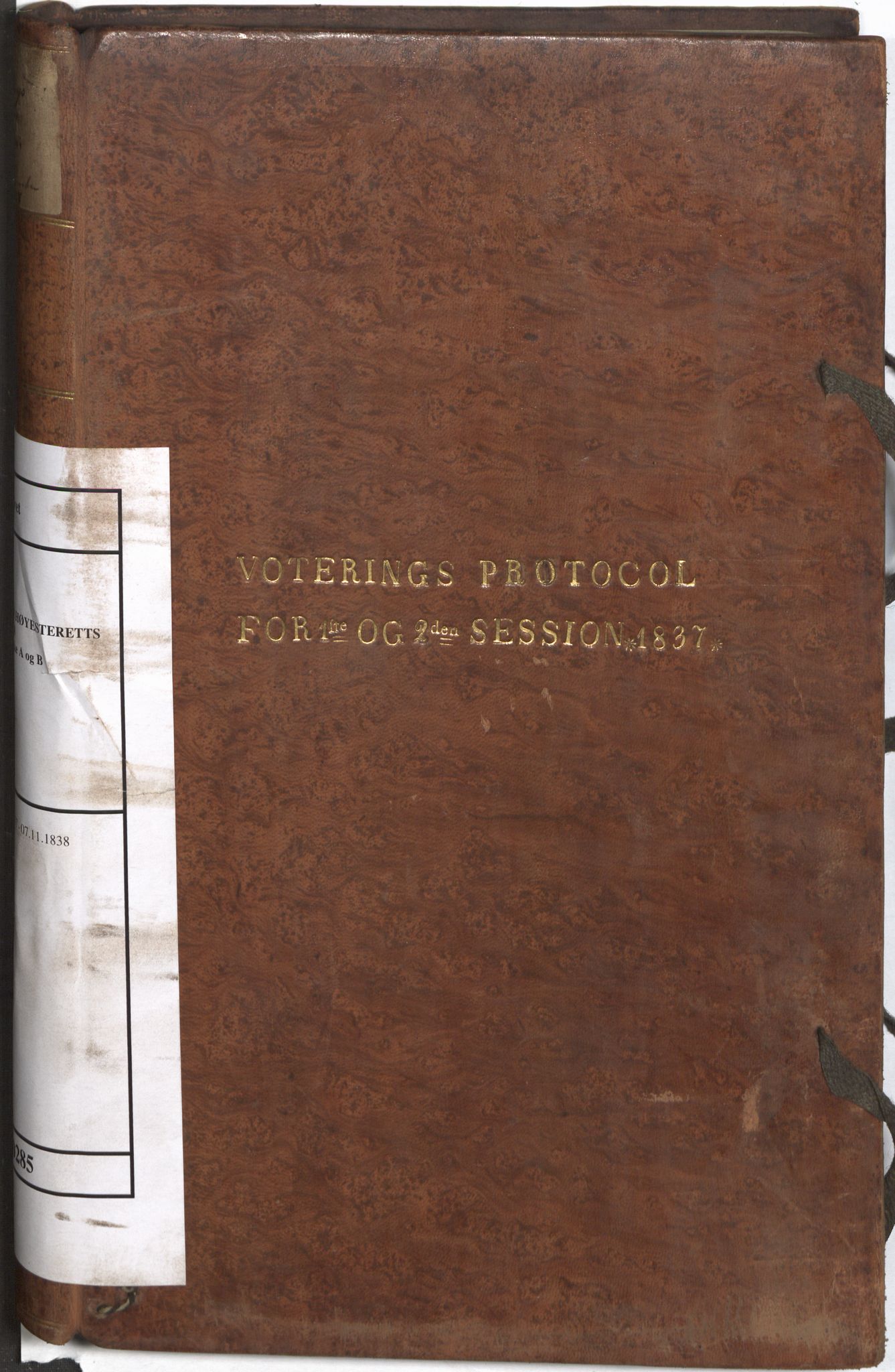 Høyesterett, AV/RA-S-1002/E/Eb/Ebb/L0026/0002: Voteringsprotokoller / Voteringsprotokoll, 1837