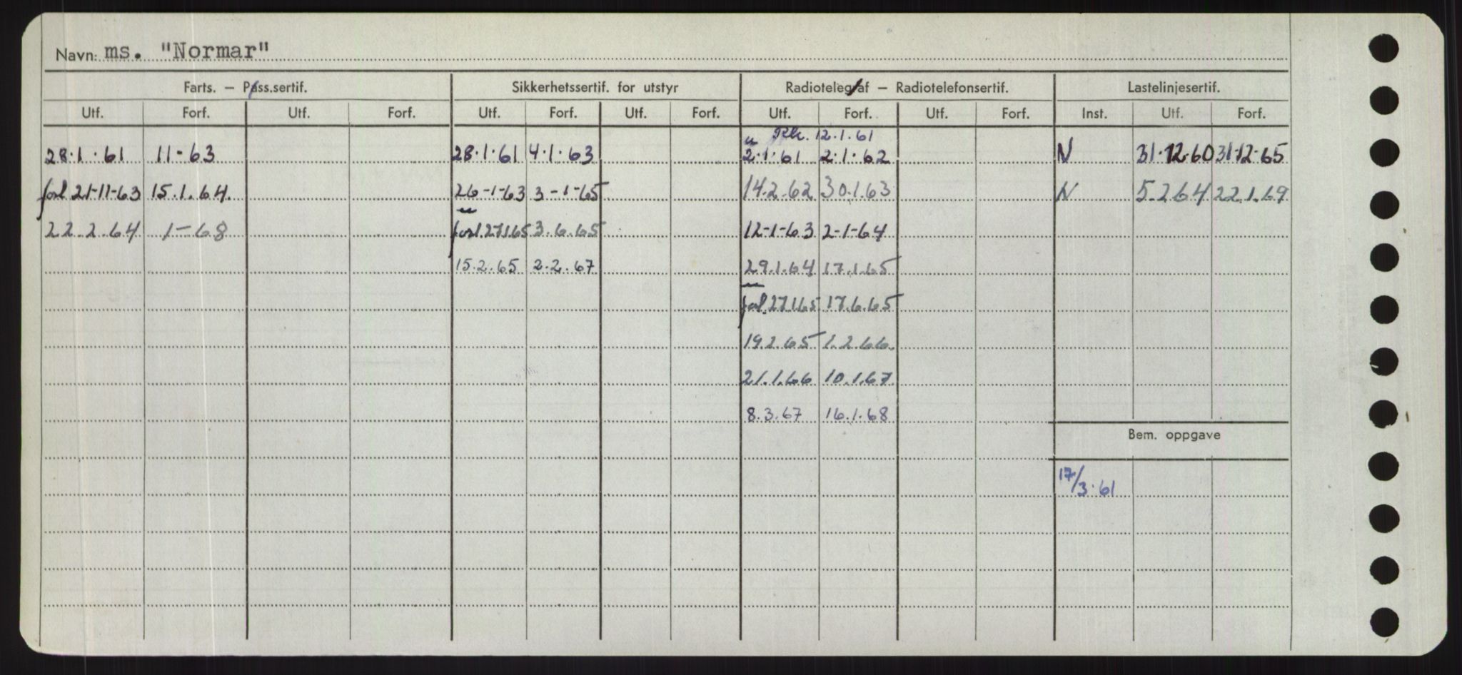 Sjøfartsdirektoratet med forløpere, Skipsmålingen, RA/S-1627/H/Hd/L0027: Fartøy, Norhop-Nør, s. 88