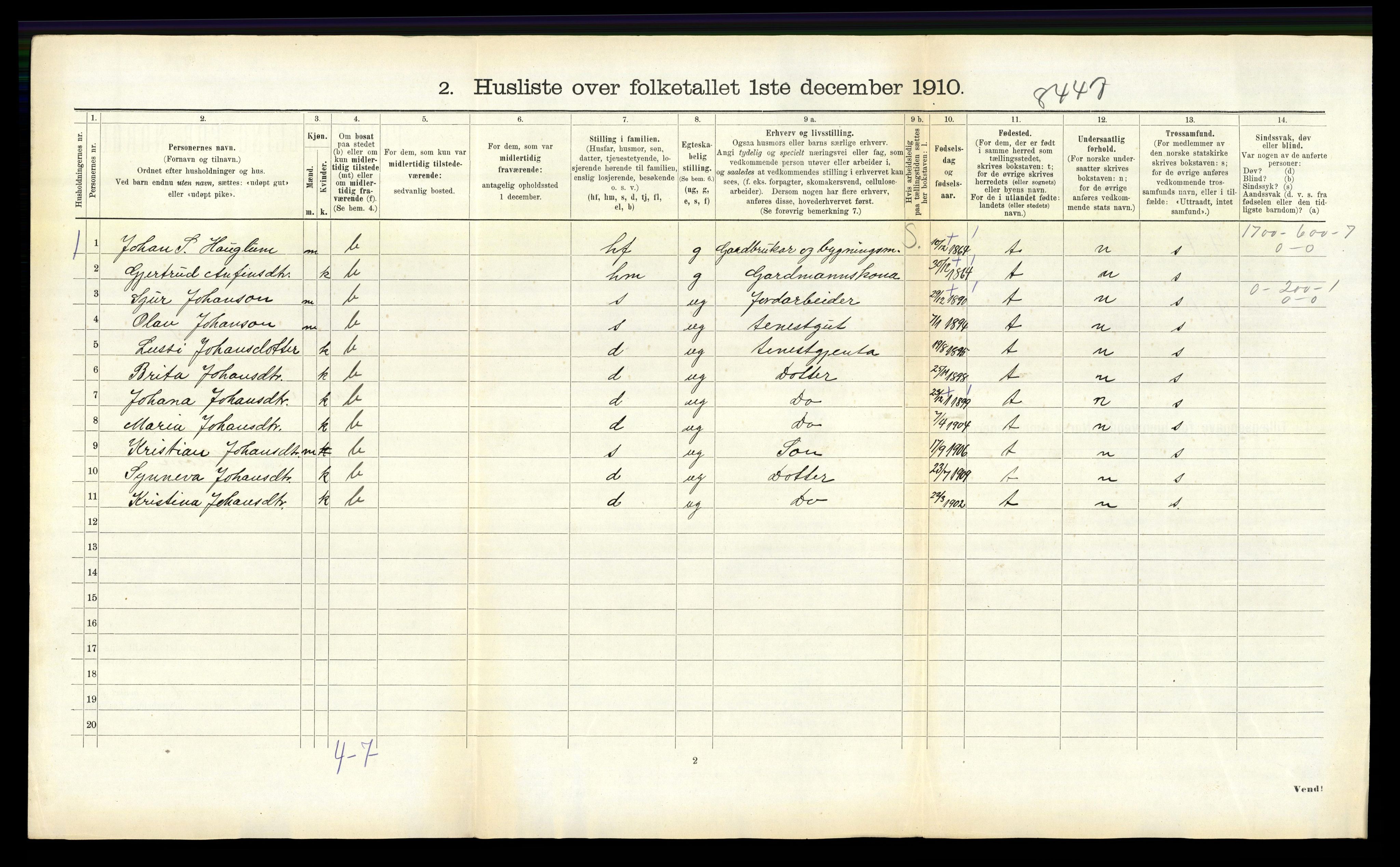 RA, Folketelling 1910 for 1417 Vik herred, 1910, s. 888