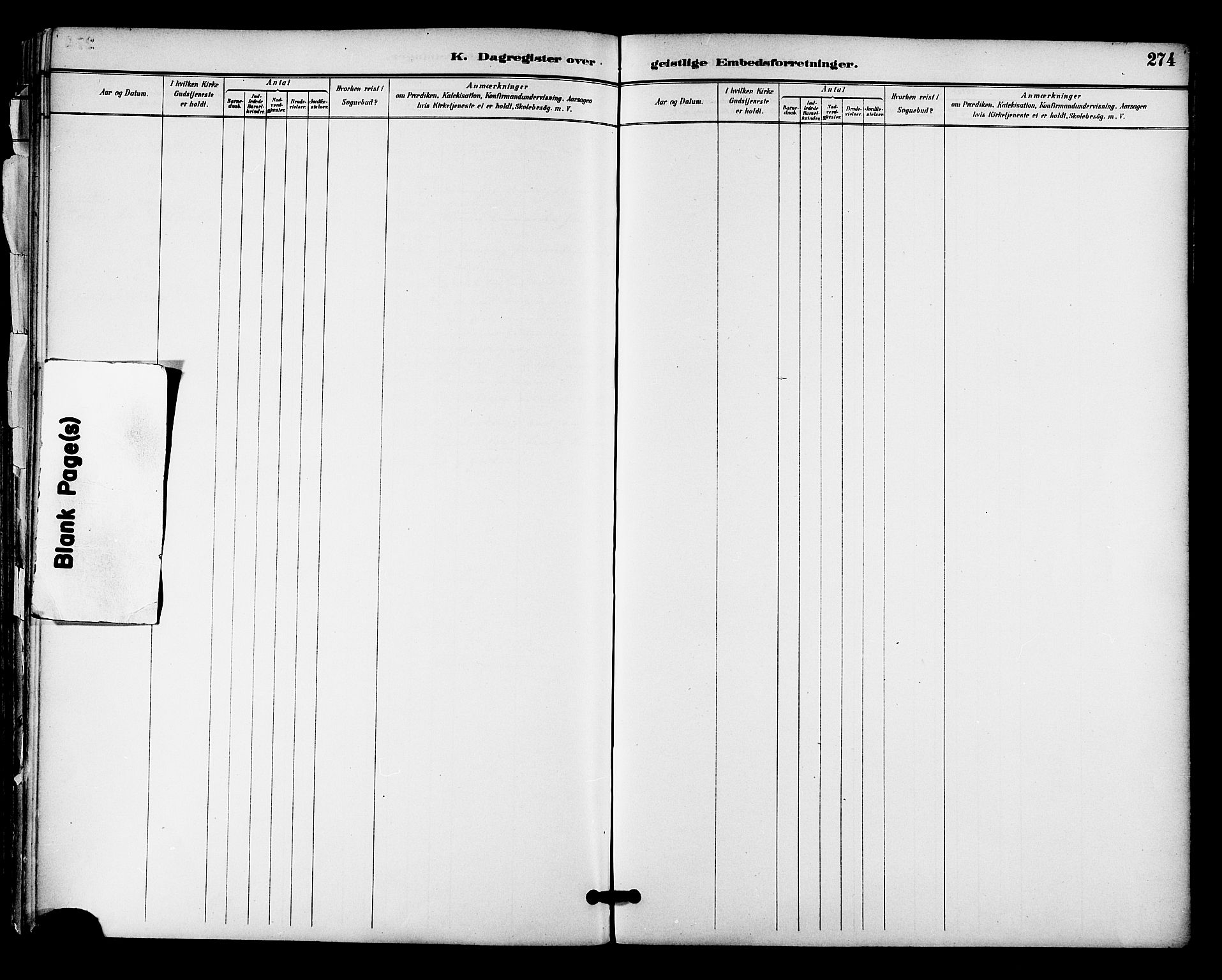 Ministerialprotokoller, klokkerbøker og fødselsregistre - Nordland, AV/SAT-A-1459/813/L0200: Ministerialbok nr. 813A10, 1886-1900, s. 274