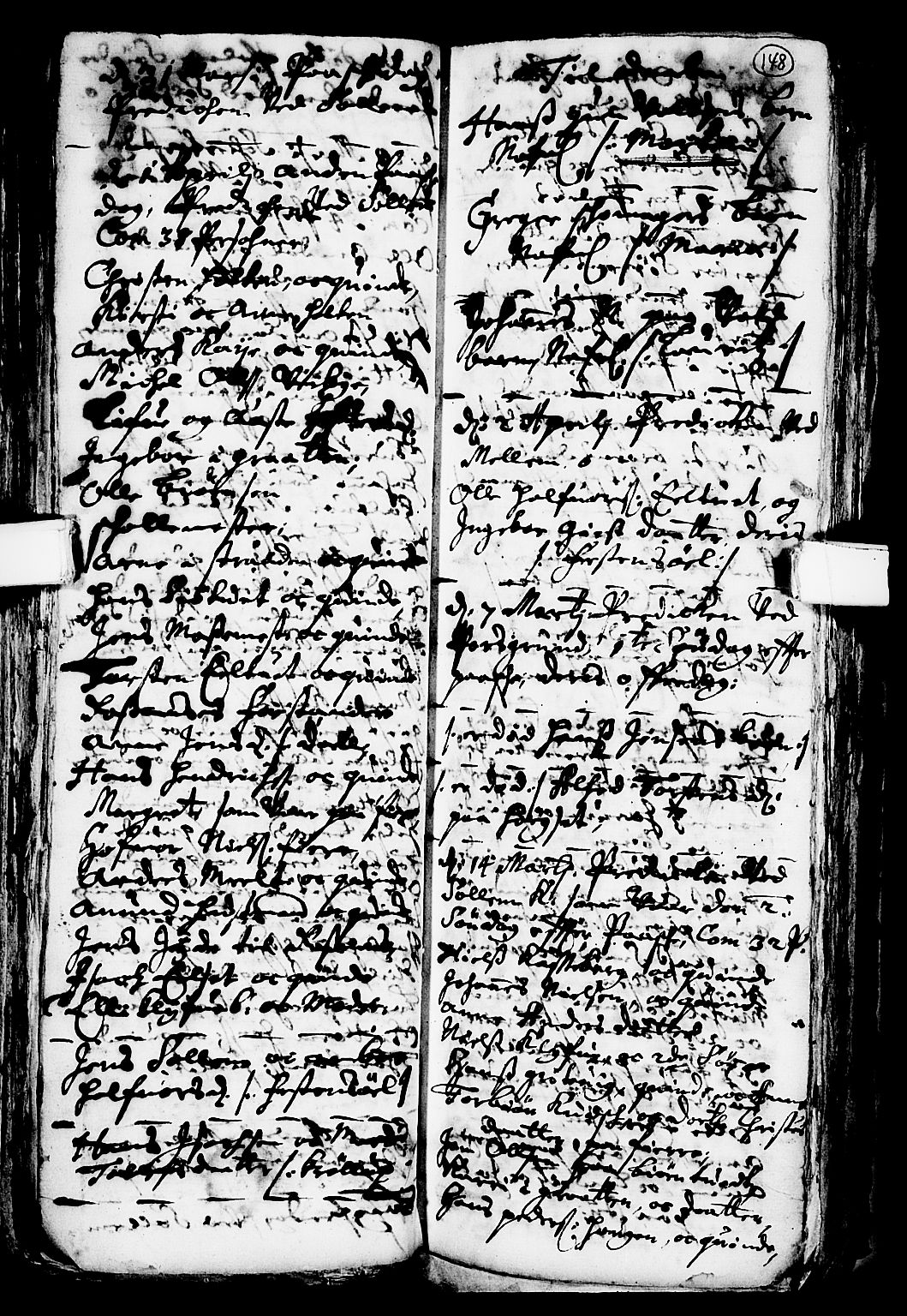 Solum kirkebøker, AV/SAKO-A-306/F/Fa/L0001: Ministerialbok nr. I 1, 1701-1716, s. 148