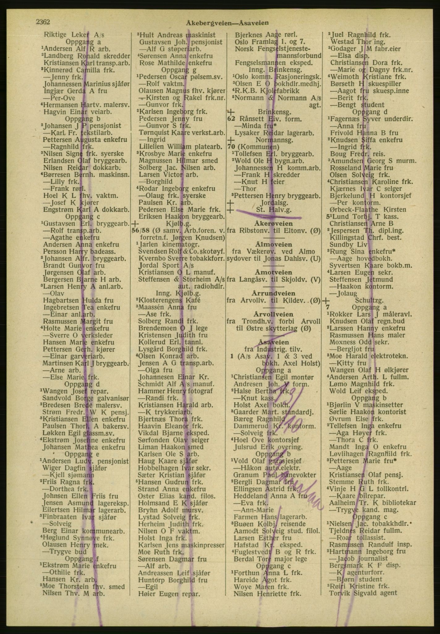 Kristiania/Oslo adressebok, PUBL/-, 1951, s. 2362