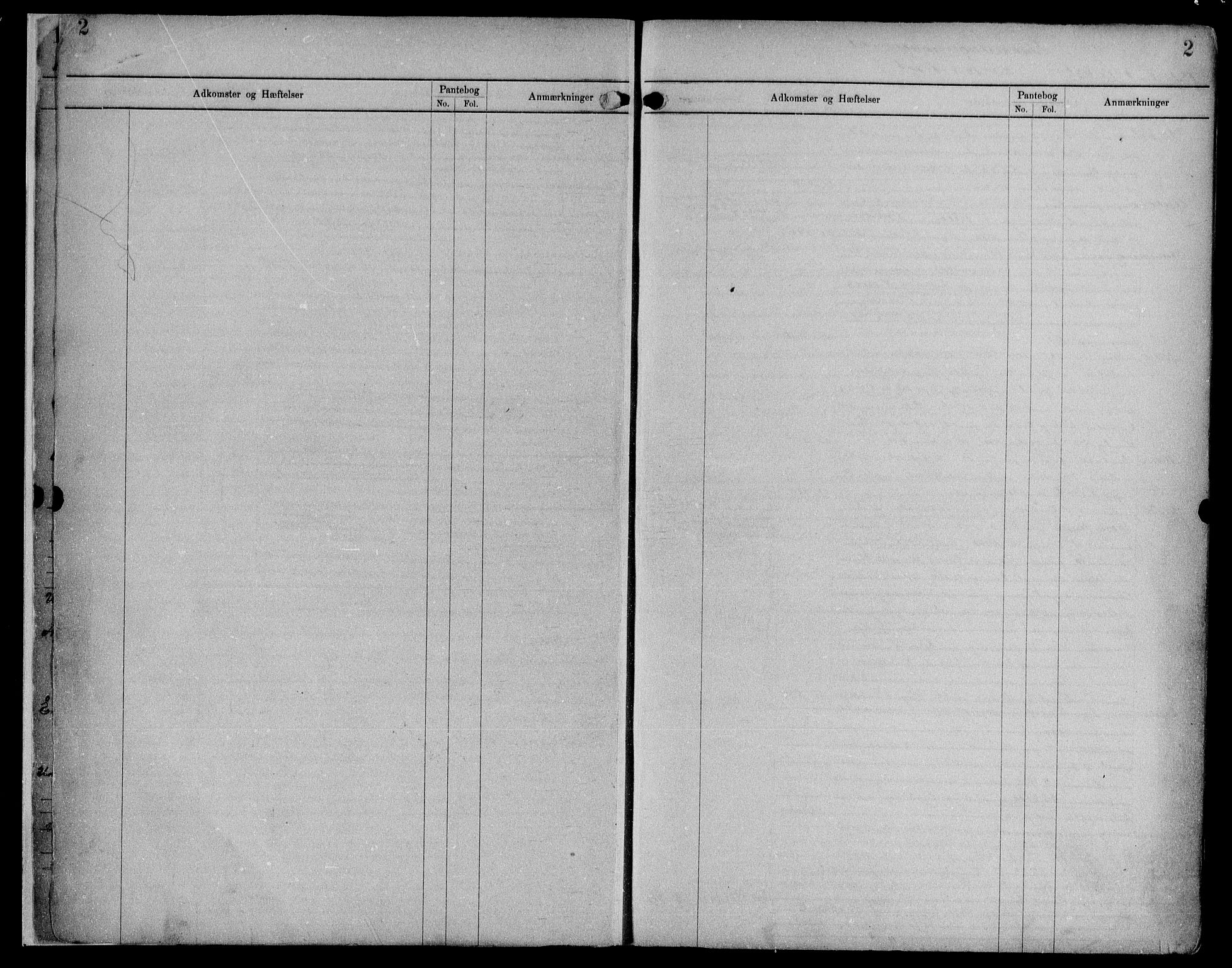 Byfogd og Byskriver i Bergen, SAB/A-3401/03/03AdD/L0056a: Panteregister nr. A.d.D.56, 1894-1936, s. 2