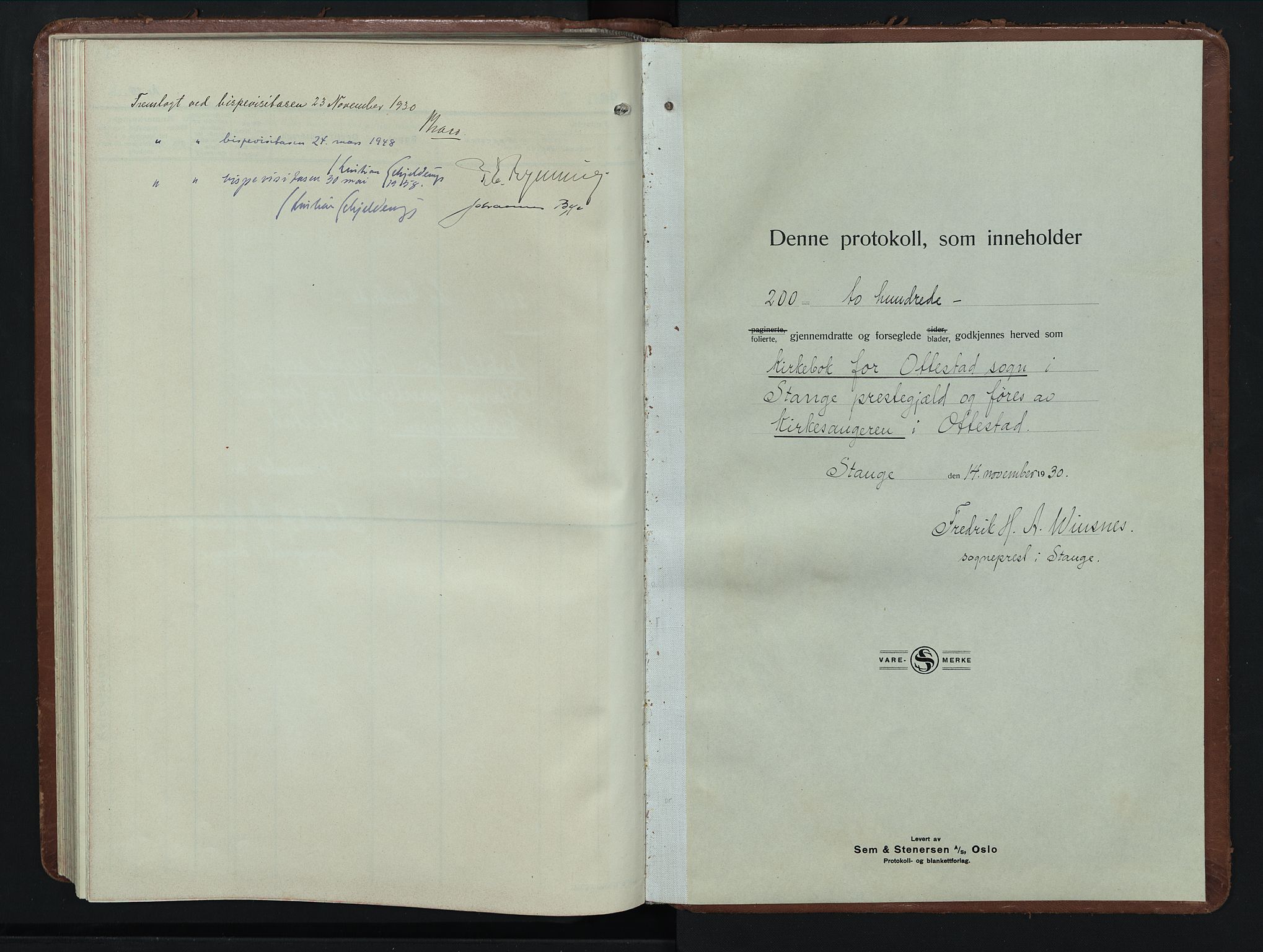 Stange prestekontor, AV/SAH-PREST-002/L/L0019: Klokkerbok nr. 19, 1929-1947