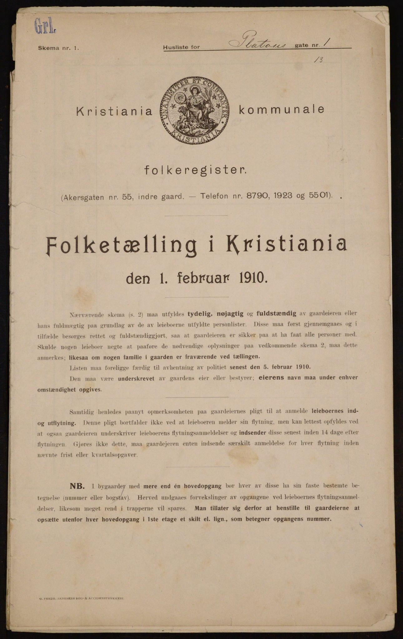 OBA, Kommunal folketelling 1.2.1910 for Kristiania, 1910, s. 76958