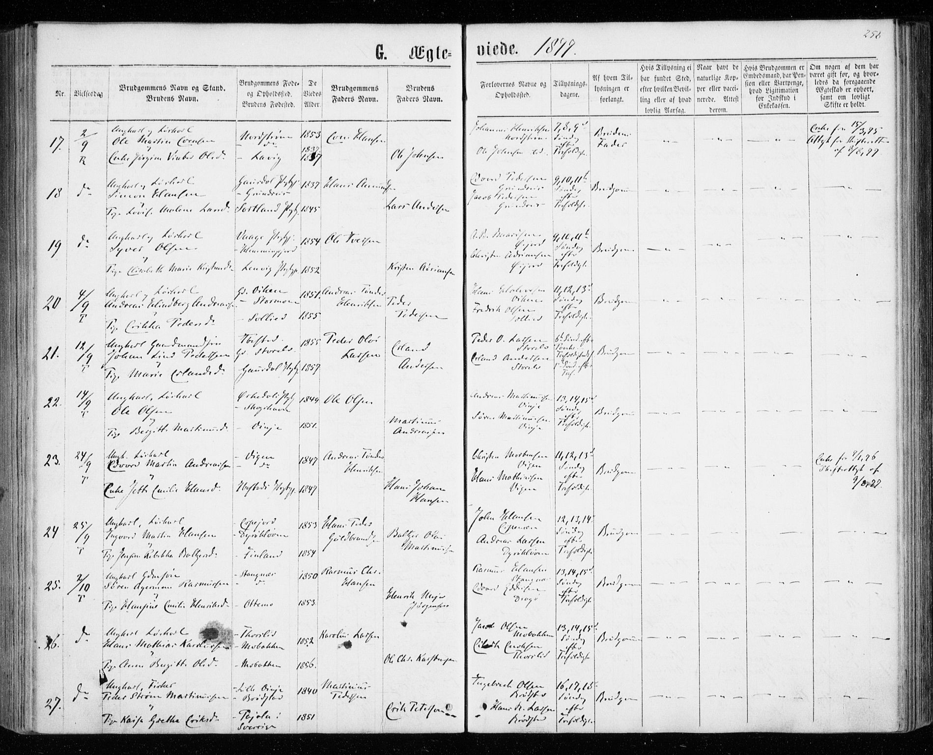 Tranøy sokneprestkontor, SATØ/S-1313/I/Ia/Iaa/L0008kirke: Ministerialbok nr. 8, 1867-1877, s. 256