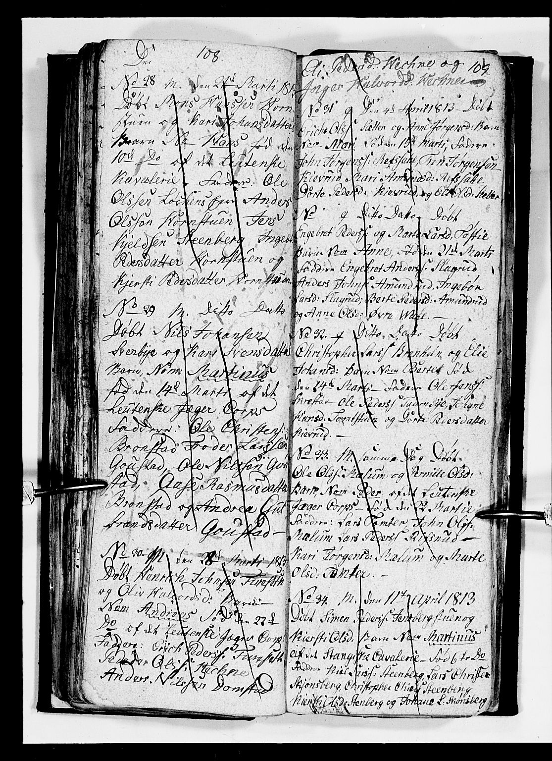 Romedal prestekontor, AV/SAH-PREST-004/L/L0004: Klokkerbok nr. 4, 1807-1814, s. 108-109