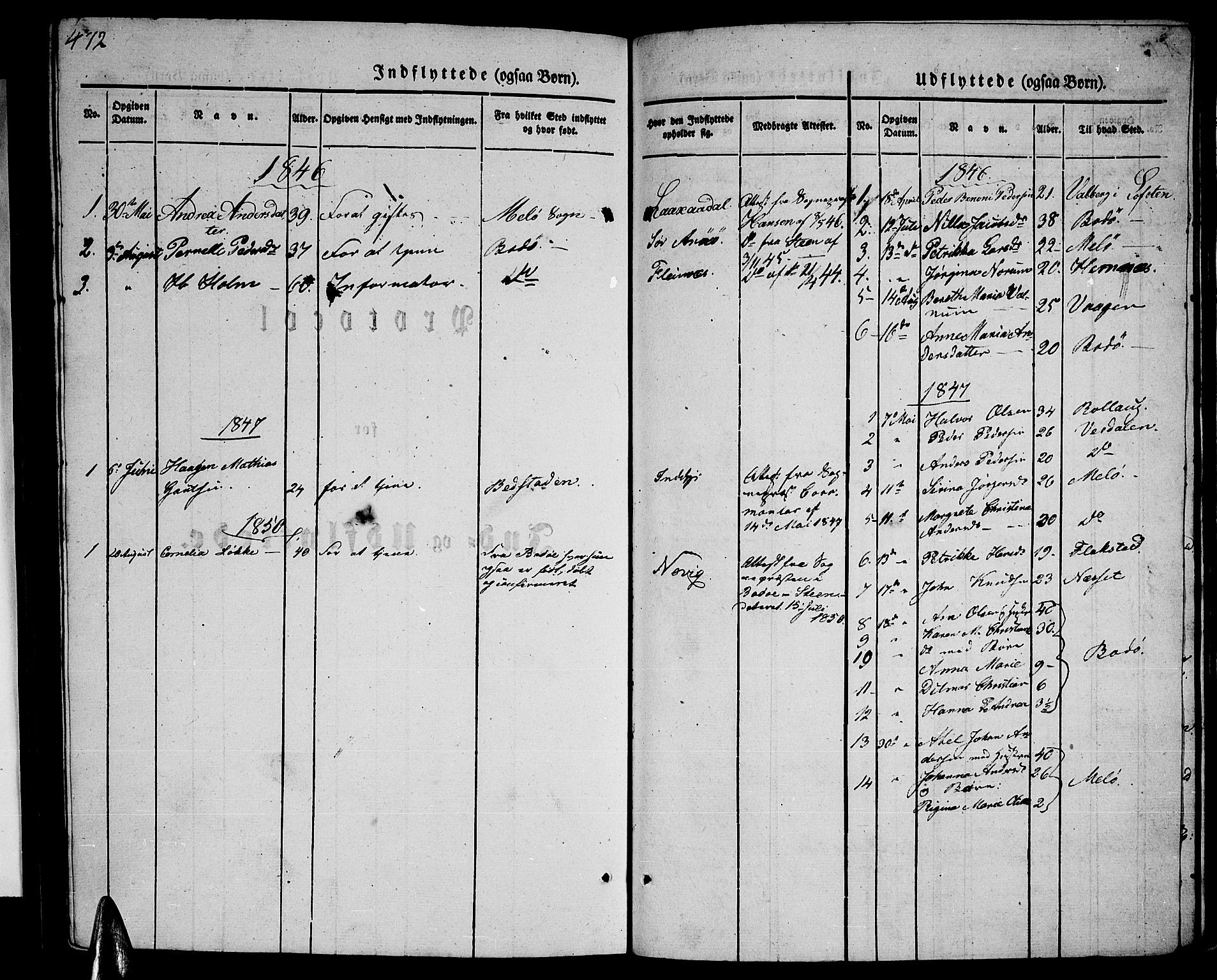 Ministerialprotokoller, klokkerbøker og fødselsregistre - Nordland, SAT/A-1459/805/L0106: Klokkerbok nr. 805C02, 1841-1861, s. 472