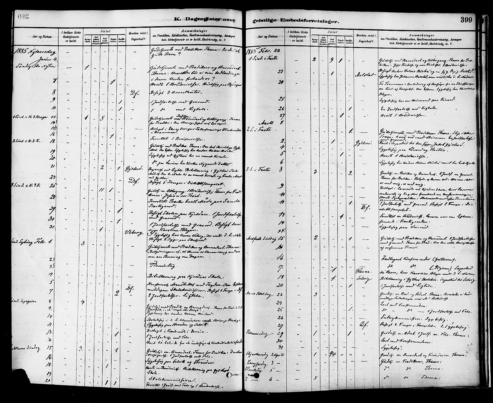 Sande Kirkebøker, AV/SAKO-A-53/F/Fa/L0006: Ministerialbok nr. 6, 1878-1888, s. 399