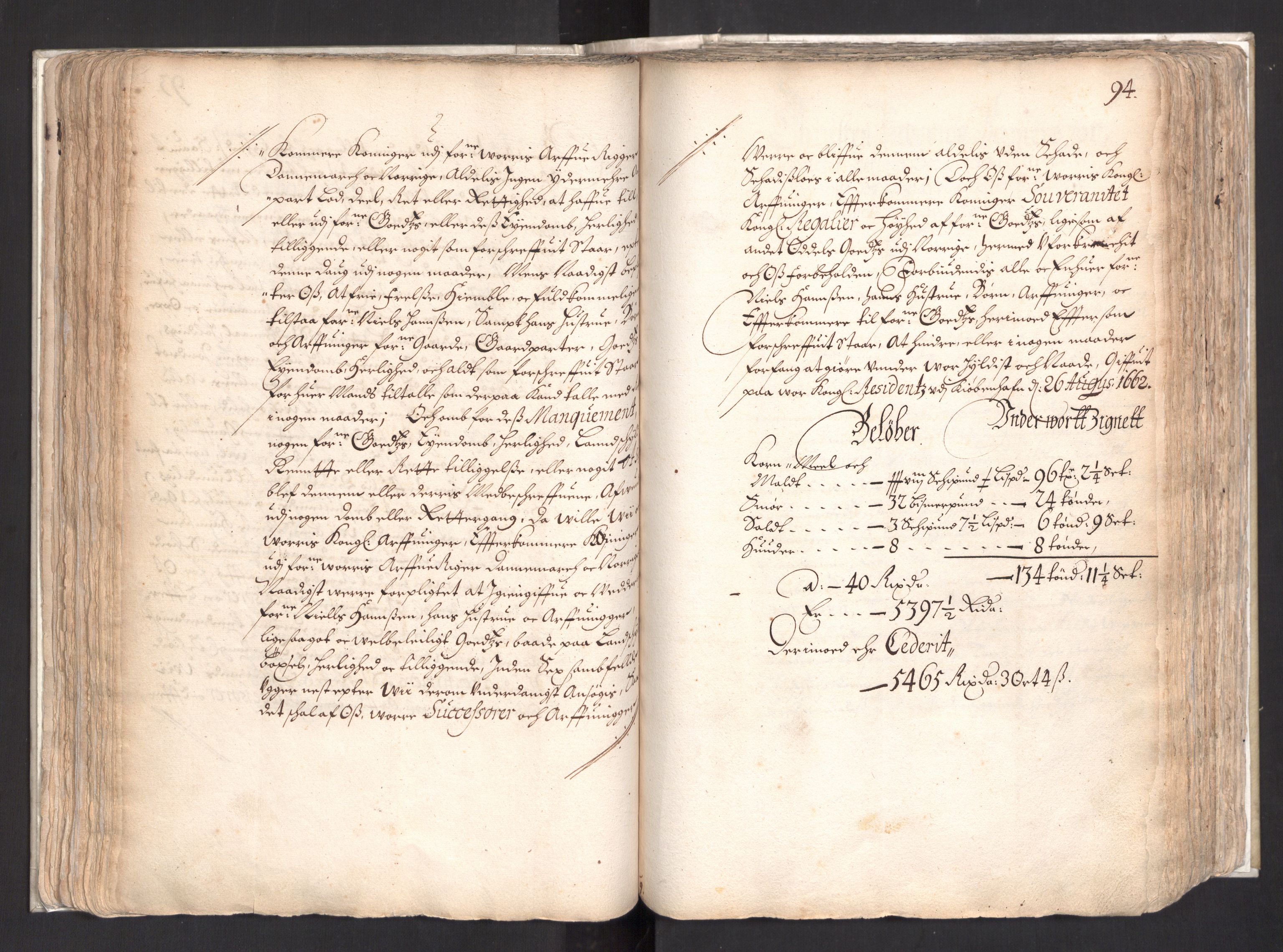 Rentekammeret, Kammerkanselliet, RA/EA-3111/G/Gg/Ggj/Ggja/L0003: Skjøtebok Oa (13), 1661-1669, s. 98