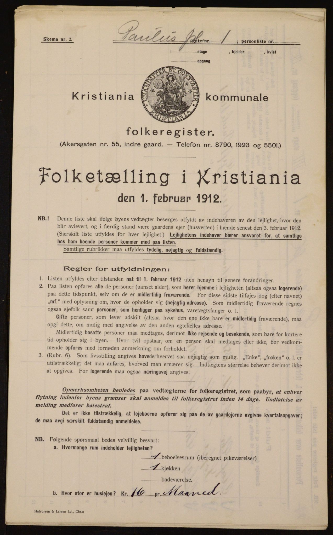 OBA, Kommunal folketelling 1.2.1912 for Kristiania, 1912, s. 79130