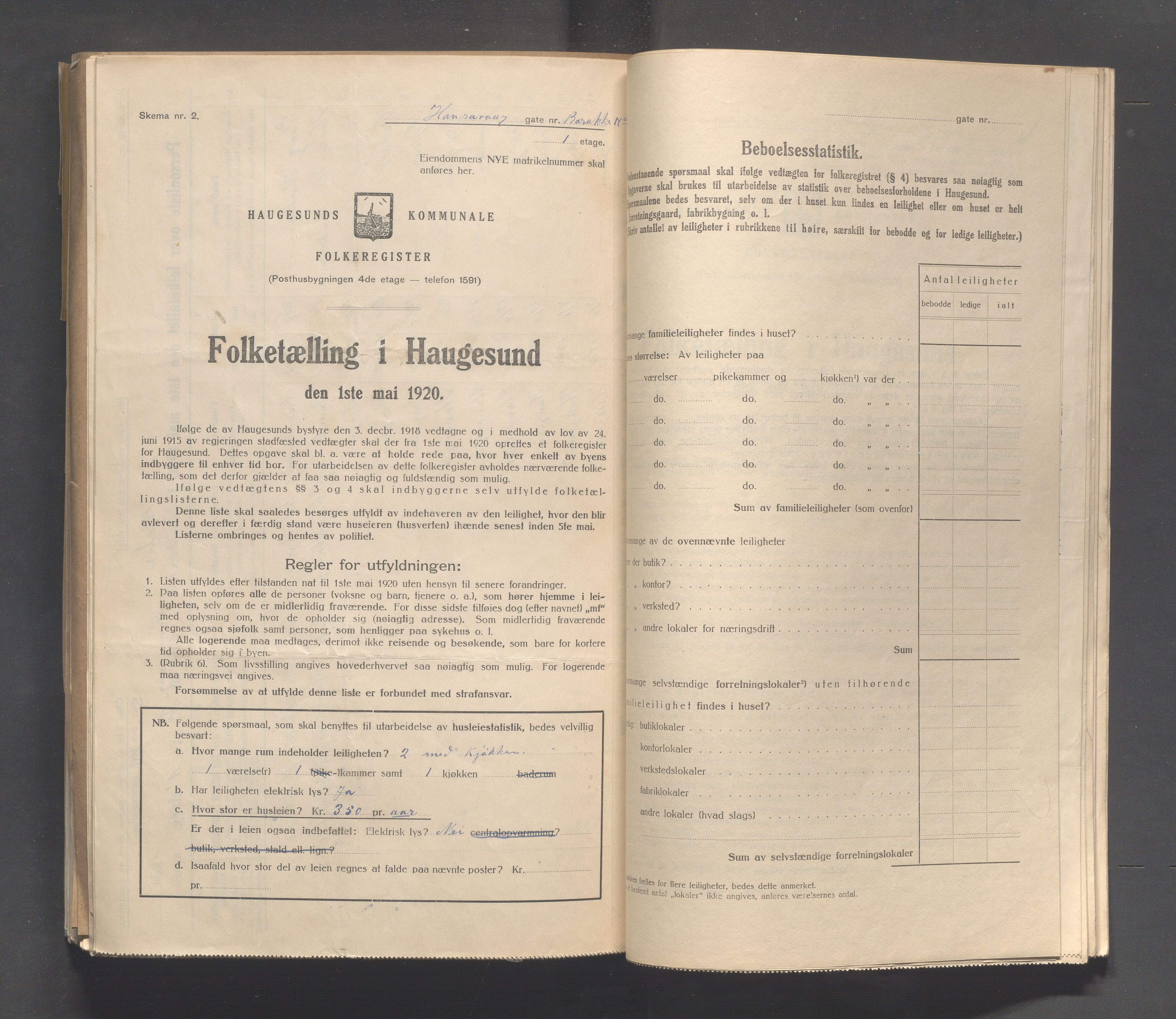 IKAR, Kommunal folketelling 1.5.1920 for Haugesund, 1920, s. 6323