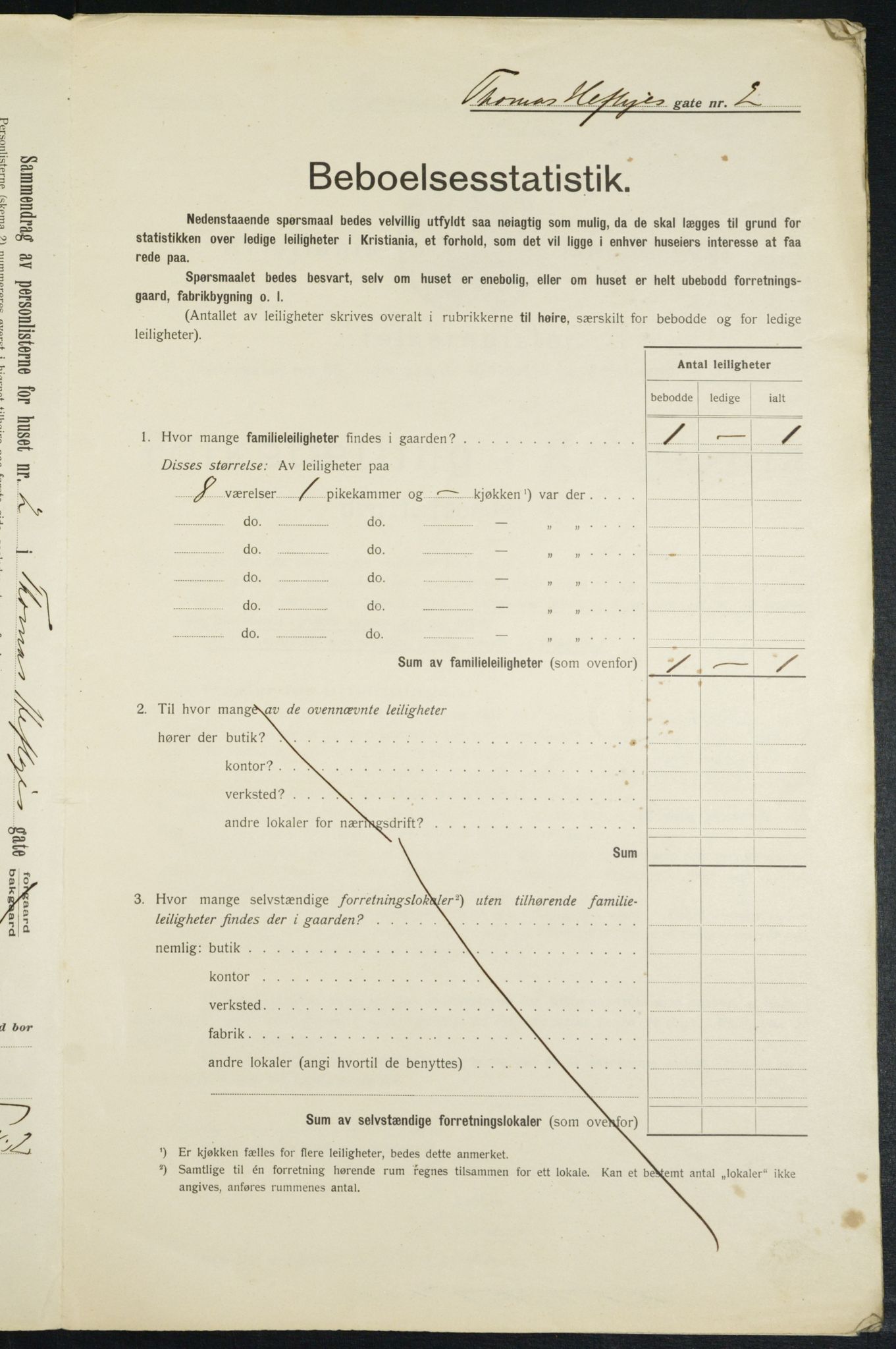 OBA, Kommunal folketelling 1.2.1913 for Kristiania, 1913, s. 108854