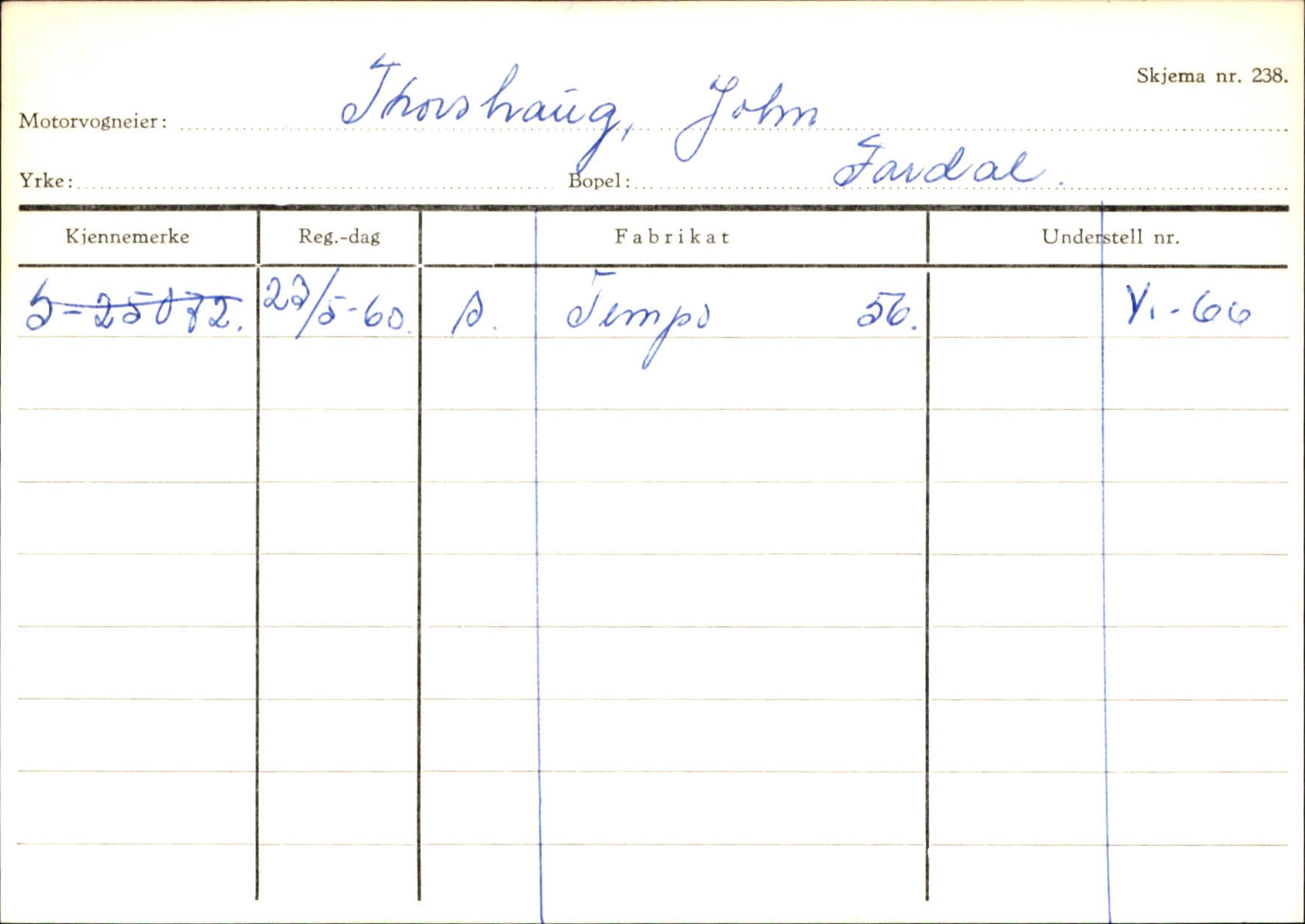 Statens vegvesen, Sogn og Fjordane vegkontor, SAB/A-5301/4/F/L0124: Eigarregister Sogndal A-U, 1945-1975, s. 2616