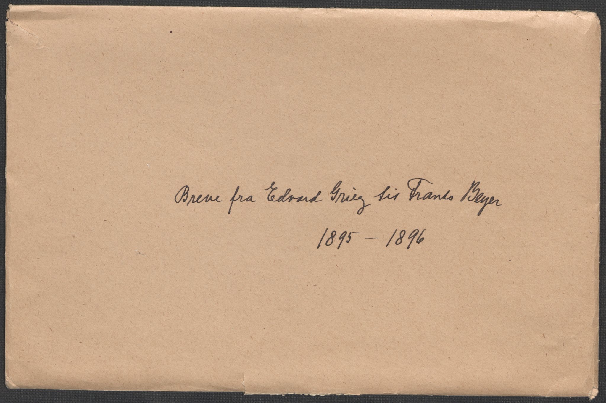 Beyer, Frants, AV/RA-PA-0132/F/L0001: Brev fra Edvard Grieg til Frantz Beyer og "En del optegnelser som kan tjene til kommentar til brevene" av Marie Beyer, 1872-1907, s. 439