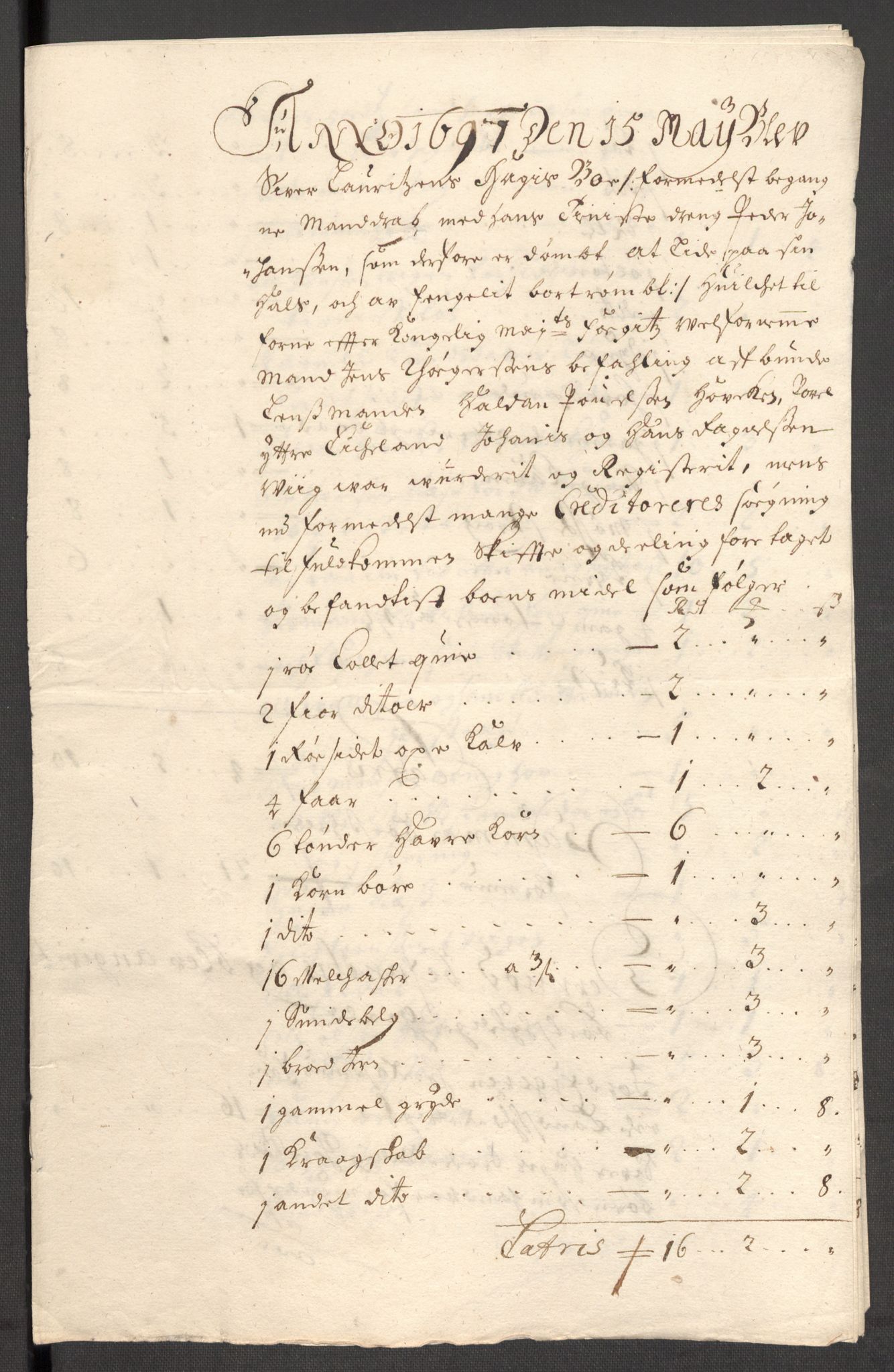 Rentekammeret inntil 1814, Reviderte regnskaper, Fogderegnskap, RA/EA-4092/R53/L3424: Fogderegnskap Sunn- og Nordfjord, 1699, s. 184