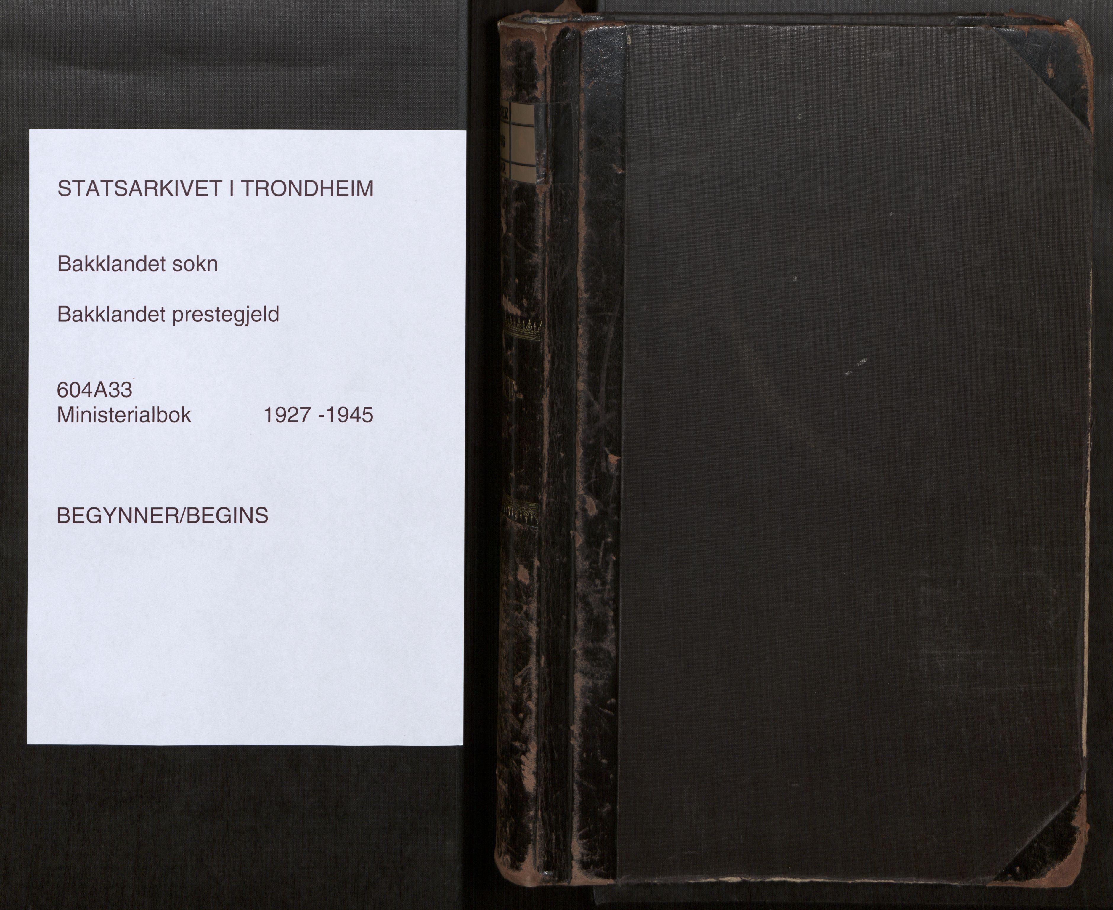 Bakklandet sokneprestkontor, SAT/A-1127: Ministerialbok nr. 604A33, 1927-1945