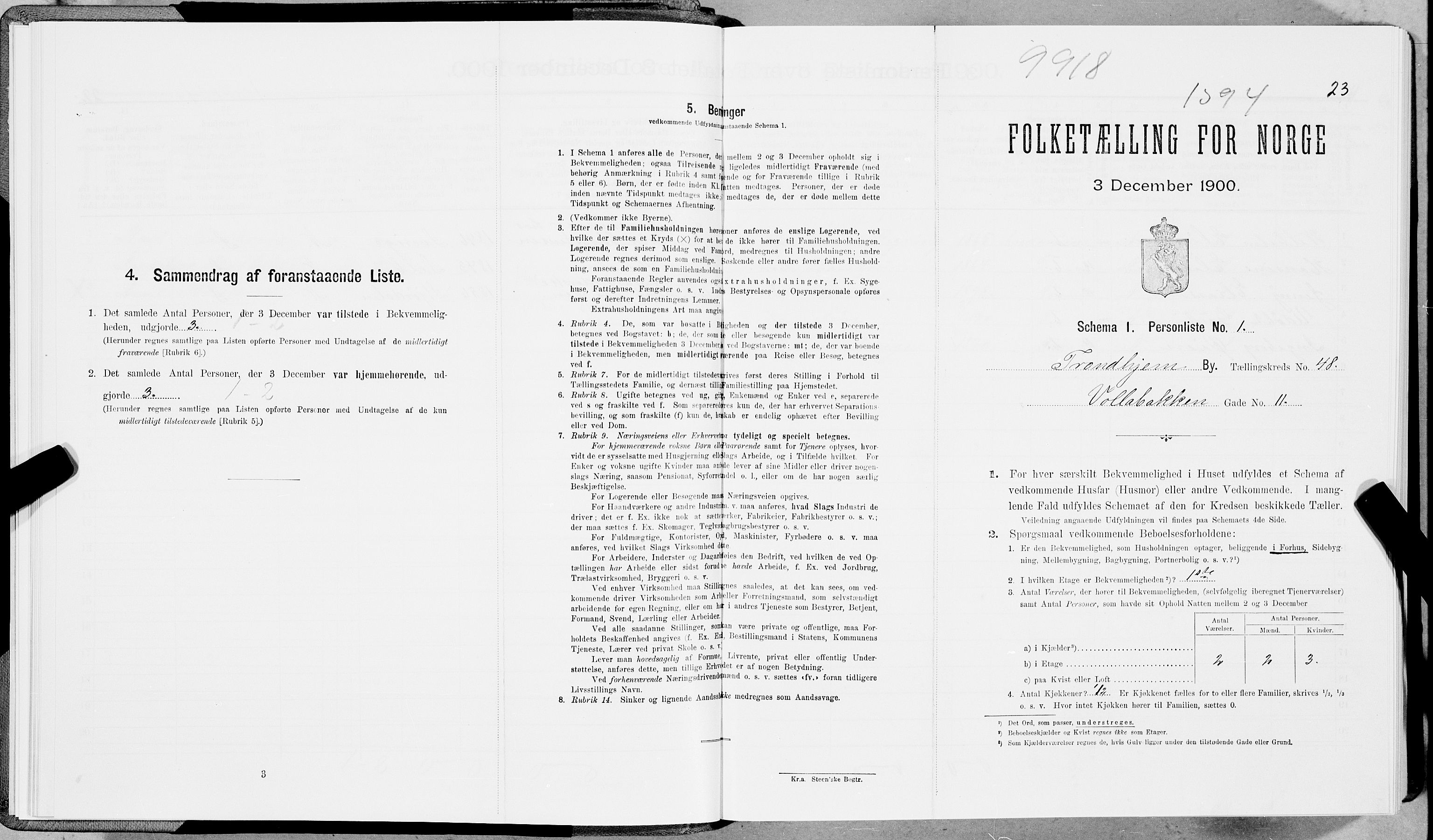 SAT, Folketelling 1900 for 1601 Trondheim kjøpstad, 1900, s. 7864