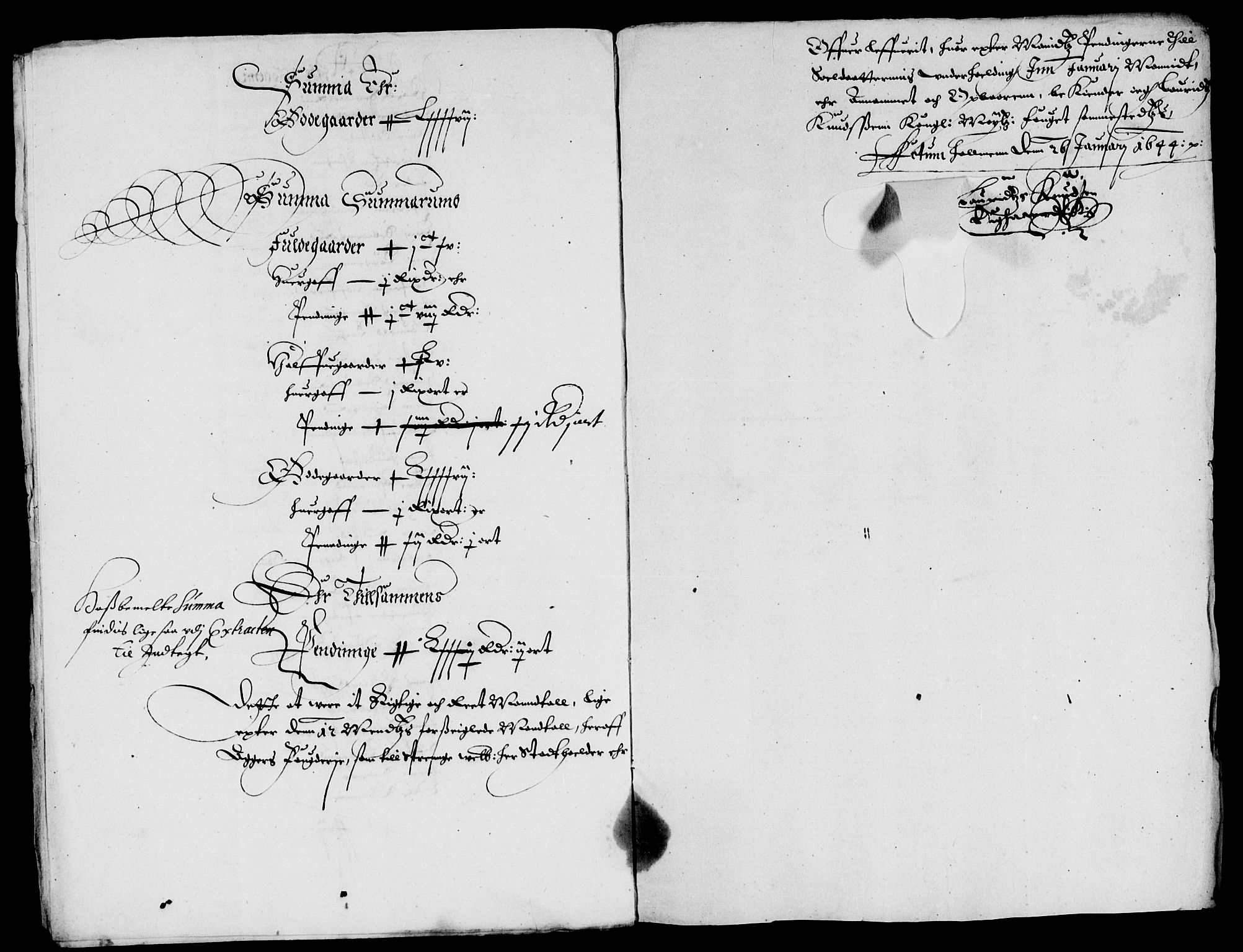 Rentekammeret inntil 1814, Reviderte regnskaper, Lensregnskaper, AV/RA-EA-5023/R/Rb/Rba/L0178: Akershus len, 1644