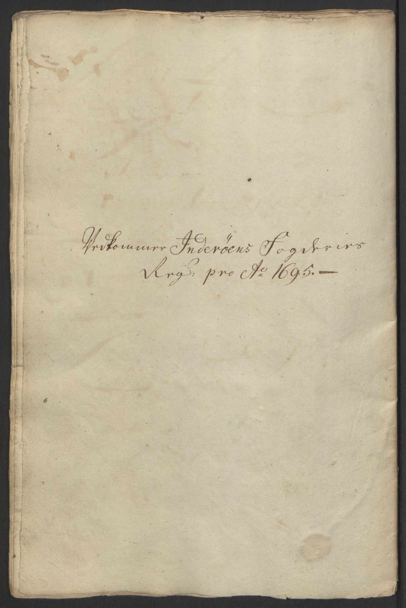 Rentekammeret inntil 1814, Reviderte regnskaper, Fogderegnskap, RA/EA-4092/R63/L4309: Fogderegnskap Inderøy, 1695-1697, s. 75