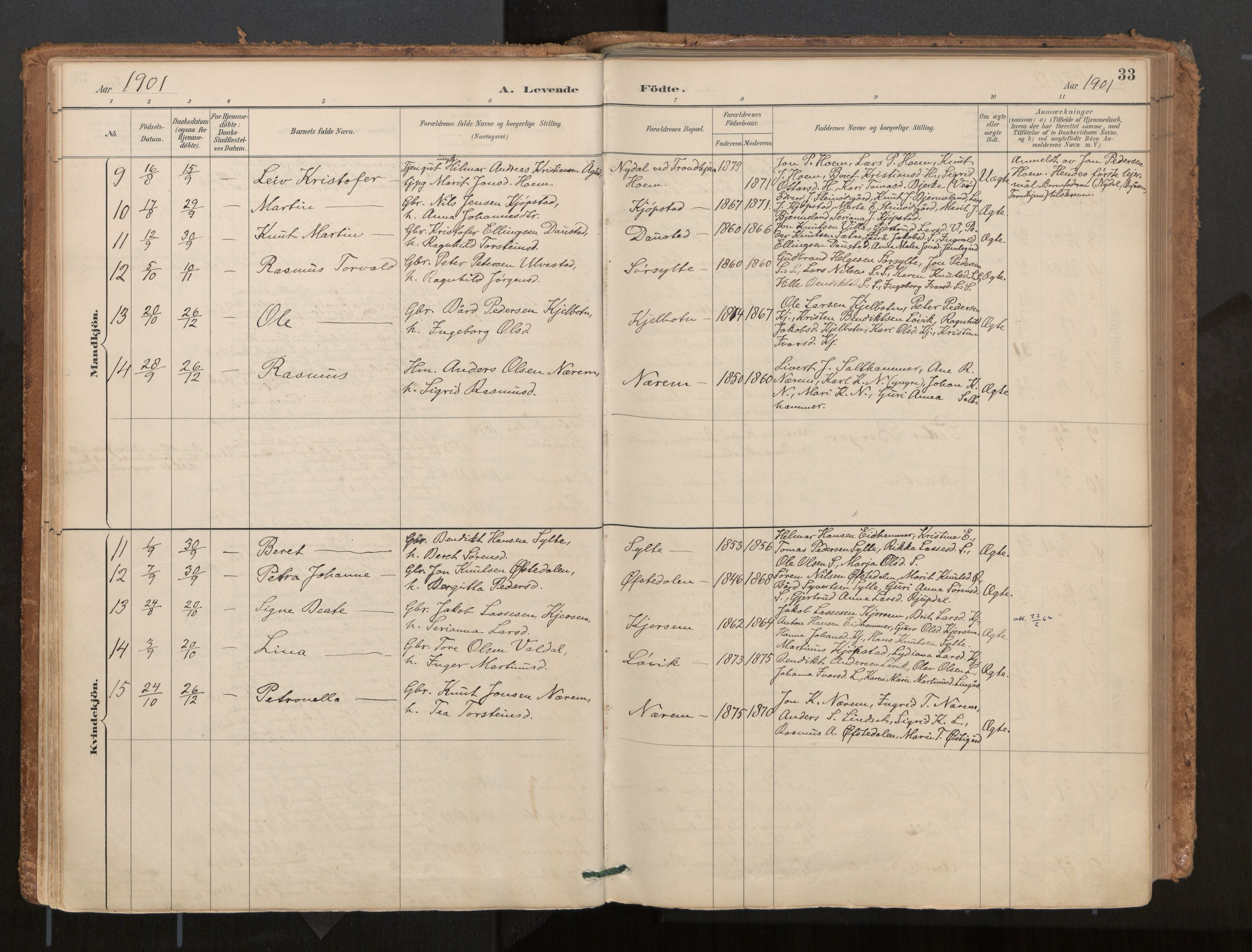 Ministerialprotokoller, klokkerbøker og fødselsregistre - Møre og Romsdal, AV/SAT-A-1454/541/L0545a: Ministerialbok nr. 541A03, 1887-1912, s. 33