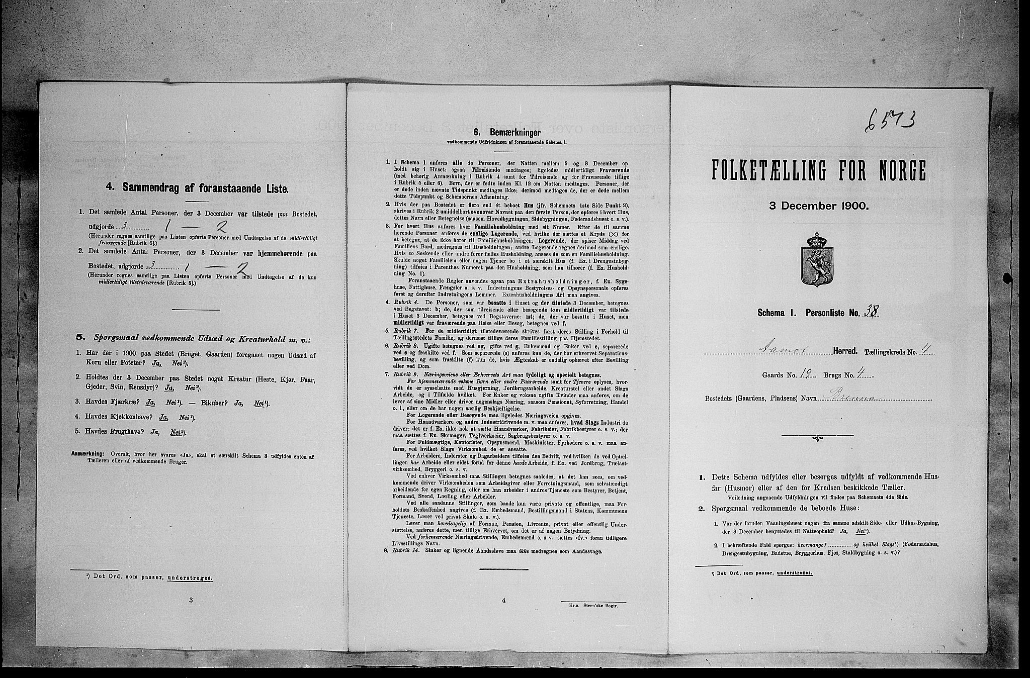 SAH, Folketelling 1900 for 0429 Åmot herred, 1900, s. 540