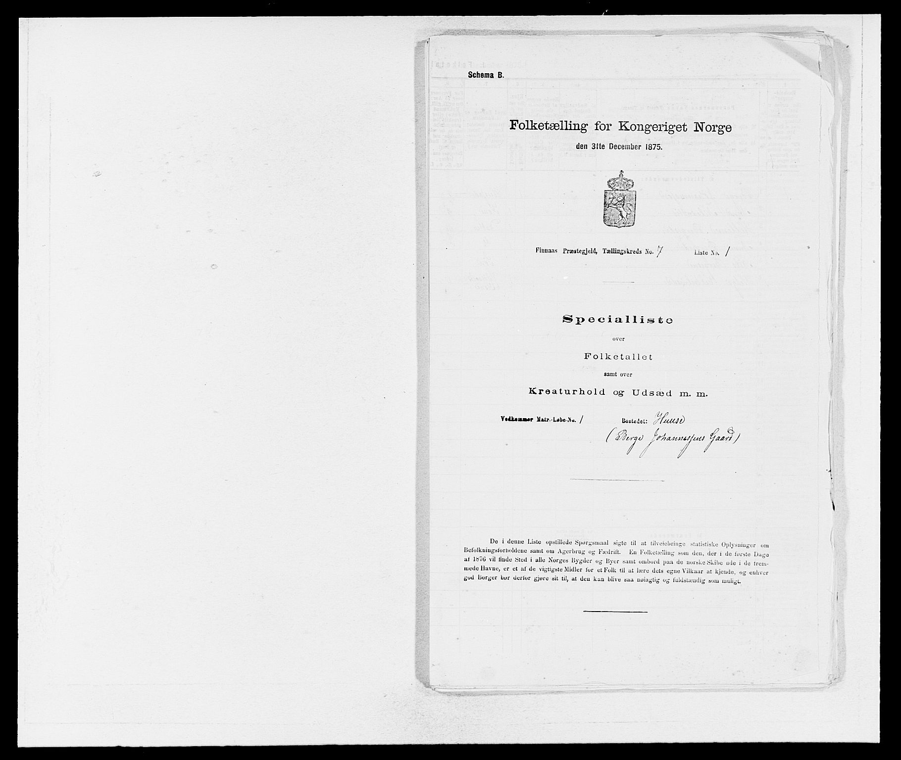 SAB, Folketelling 1875 for 1218P Finnås prestegjeld, 1875, s. 789