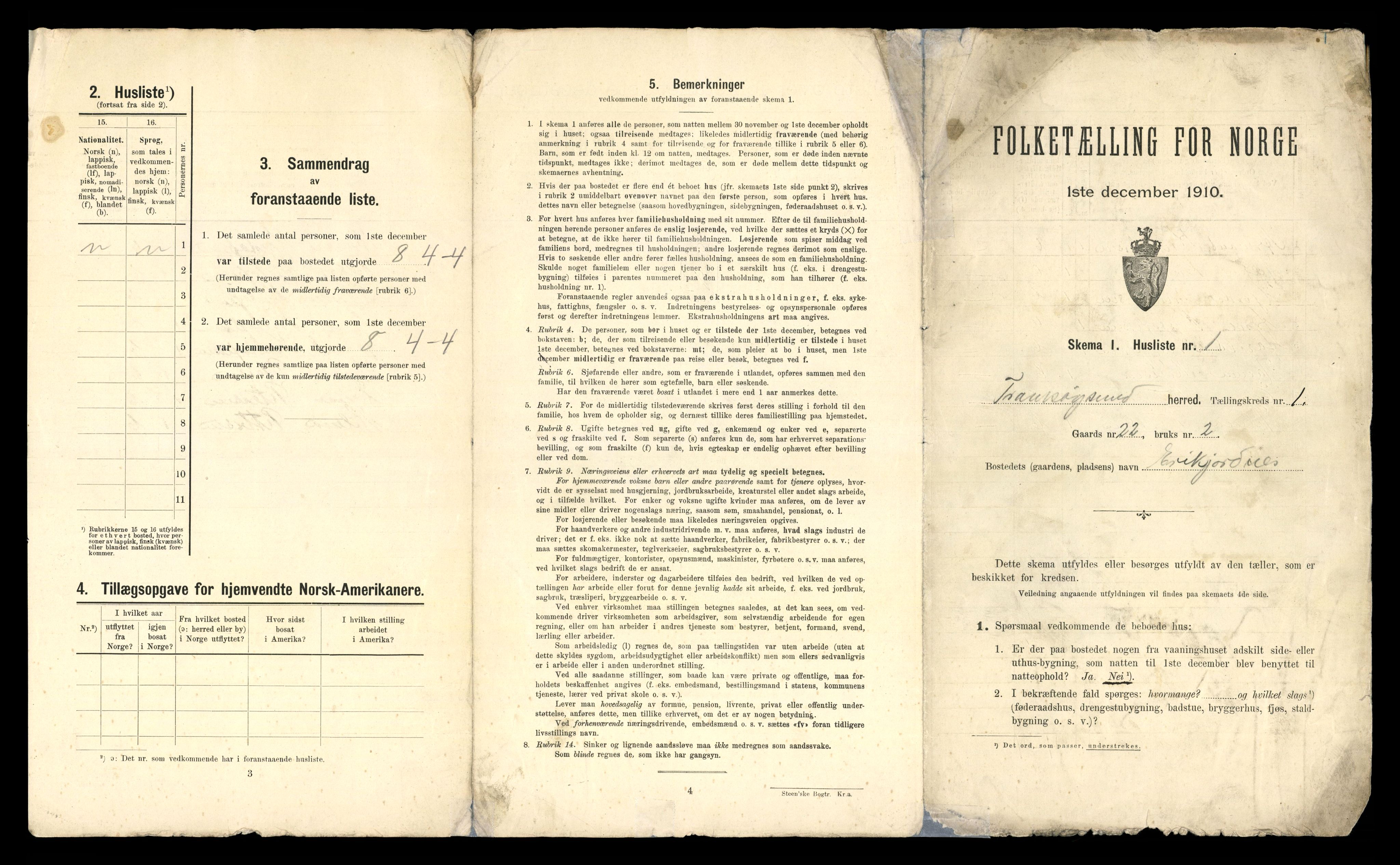 RA, Folketelling 1910 for 1934 Tromsøysund herred, 1910, s. 43