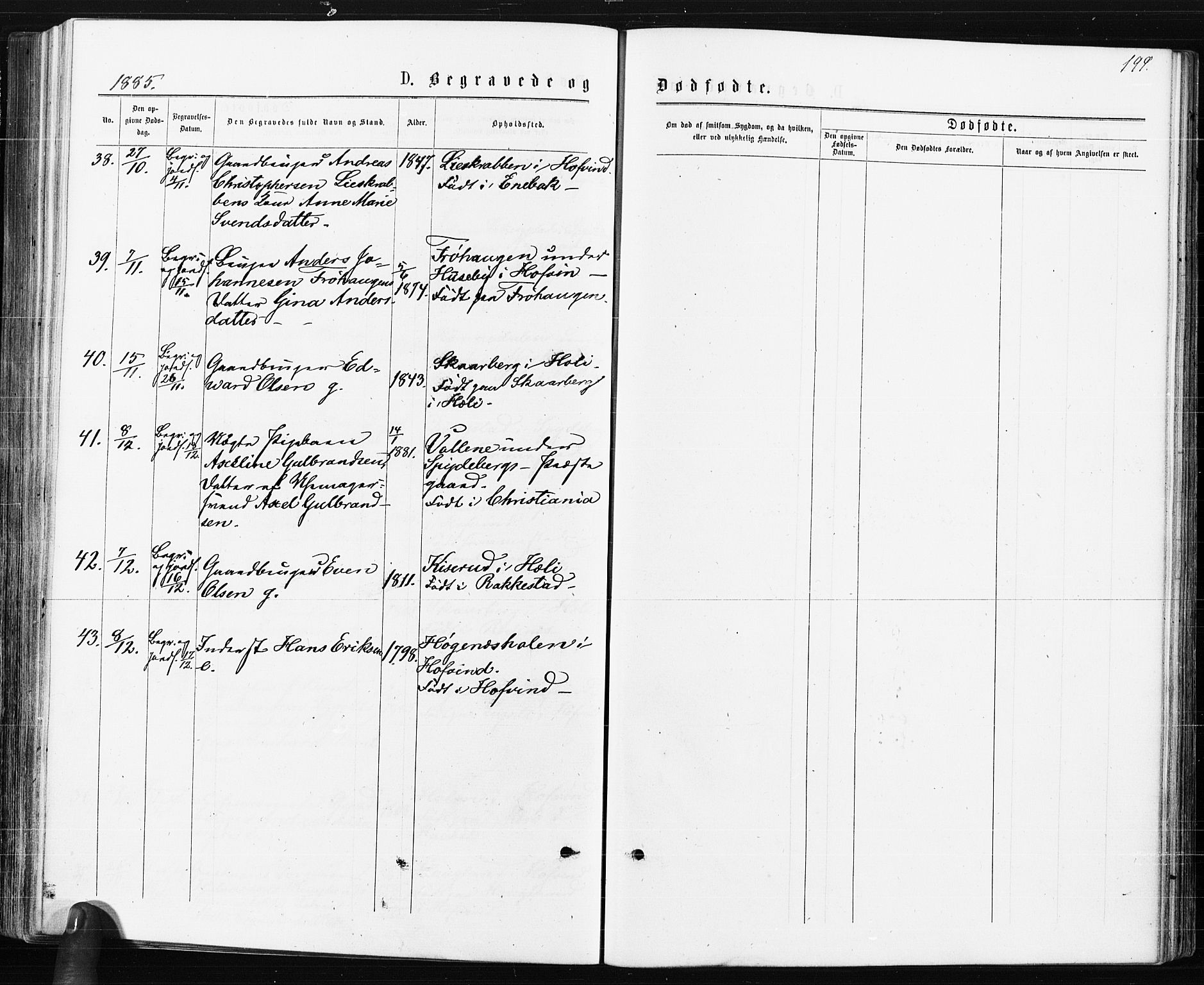 Spydeberg prestekontor Kirkebøker, SAO/A-10924/F/Fa/L0007: Ministerialbok nr. I 7, 1875-1885, s. 199
