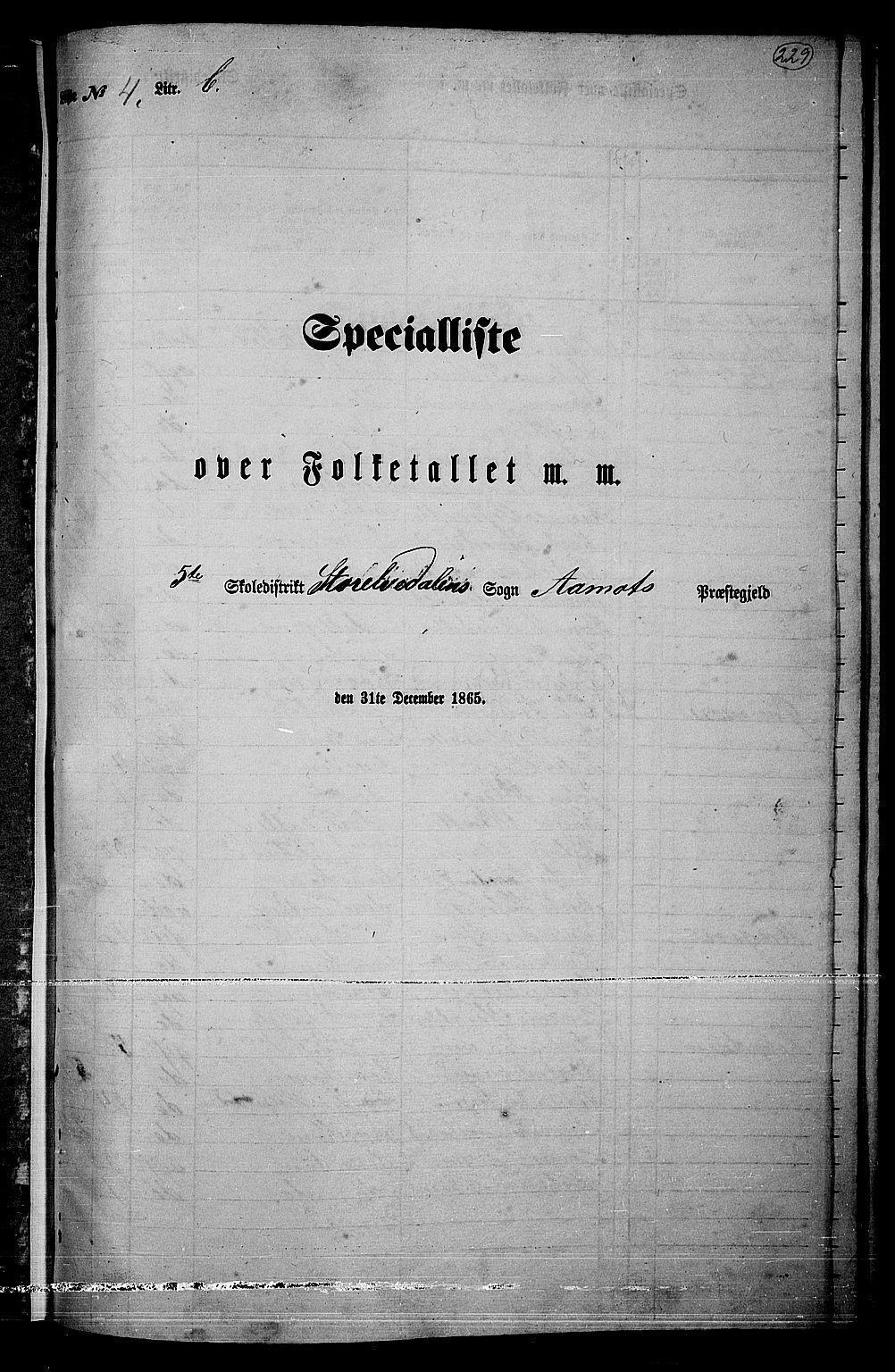 RA, Folketelling 1865 for 0429P Åmot prestegjeld, 1865, s. 199