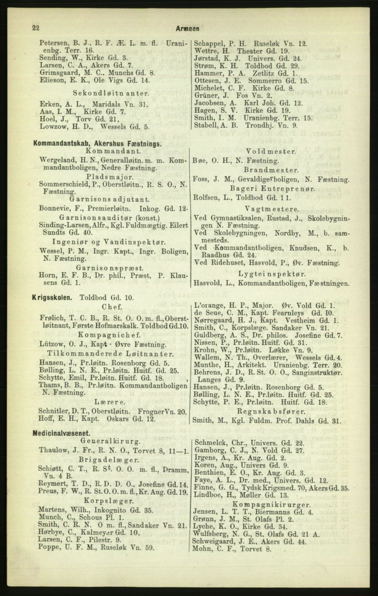 Kristiania/Oslo adressebok, PUBL/-, 1886, s. 22