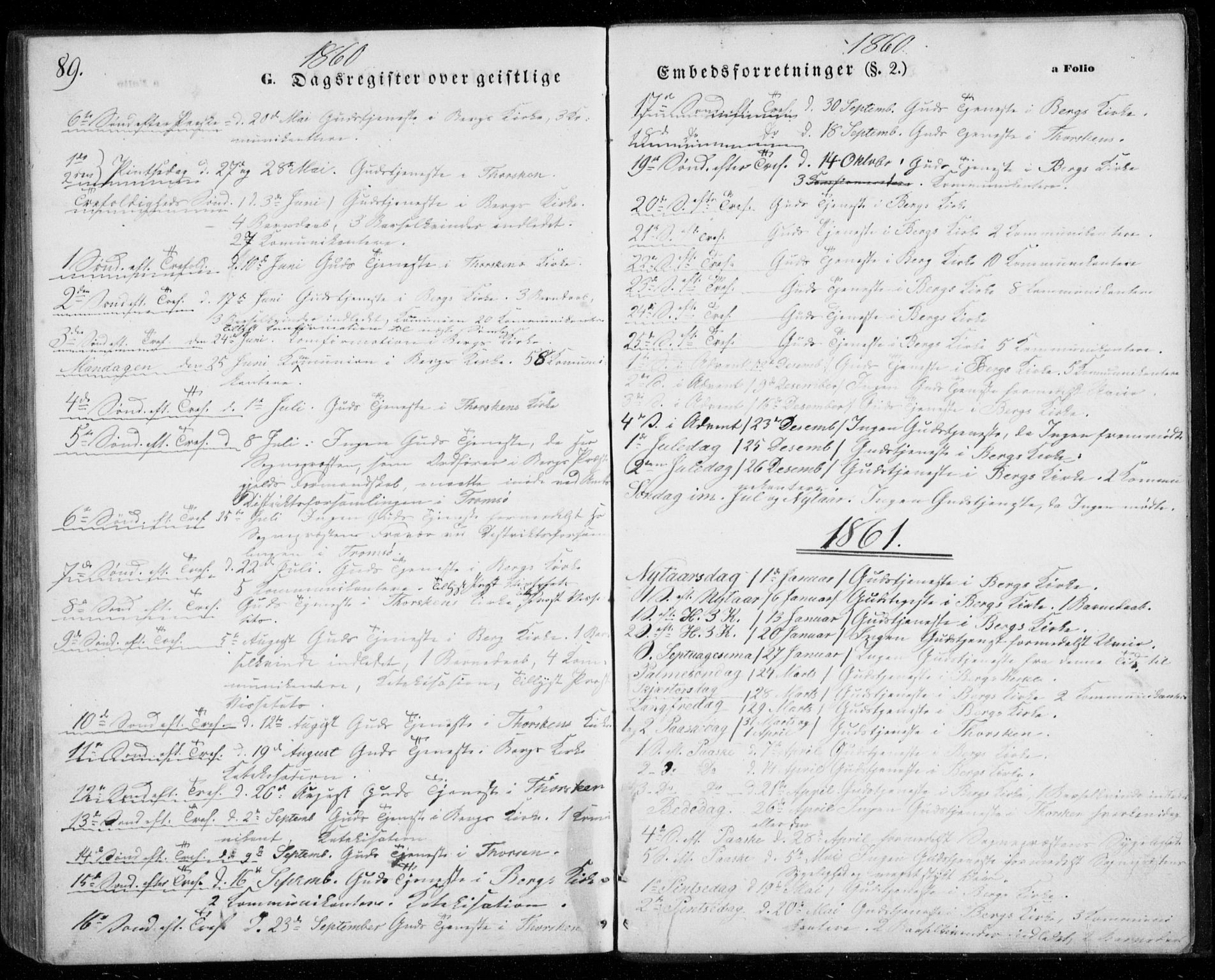 Berg sokneprestkontor, SATØ/S-1318/G/Ga/Gab/L0002klokker: Klokkerbok nr. 2, 1851-1874, s. 89
