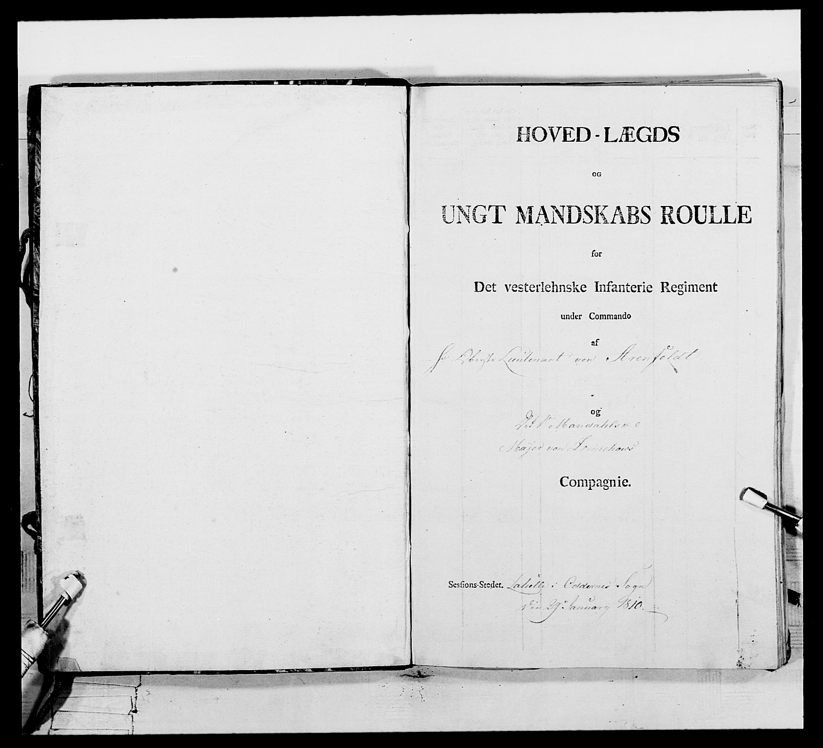 Generalitets- og kommissariatskollegiet, Det kongelige norske kommissariatskollegium, AV/RA-EA-5420/E/Eh/L0111: Vesterlenske nasjonale infanteriregiment, 1810, s. 193