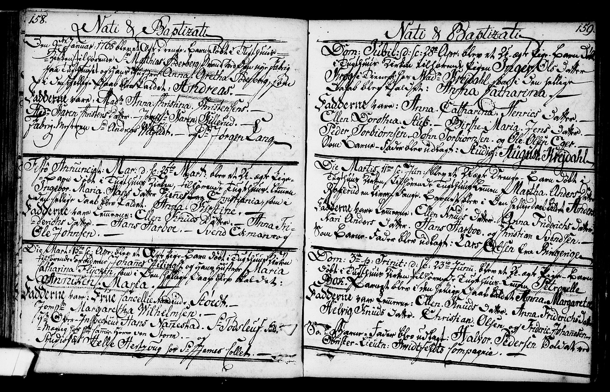 Kristiania tukthusprest Kirkebøker, AV/SAO-A-10881/F/Fa/L0001: Ministerialbok nr. 1, 1758-1828, s. 158-159