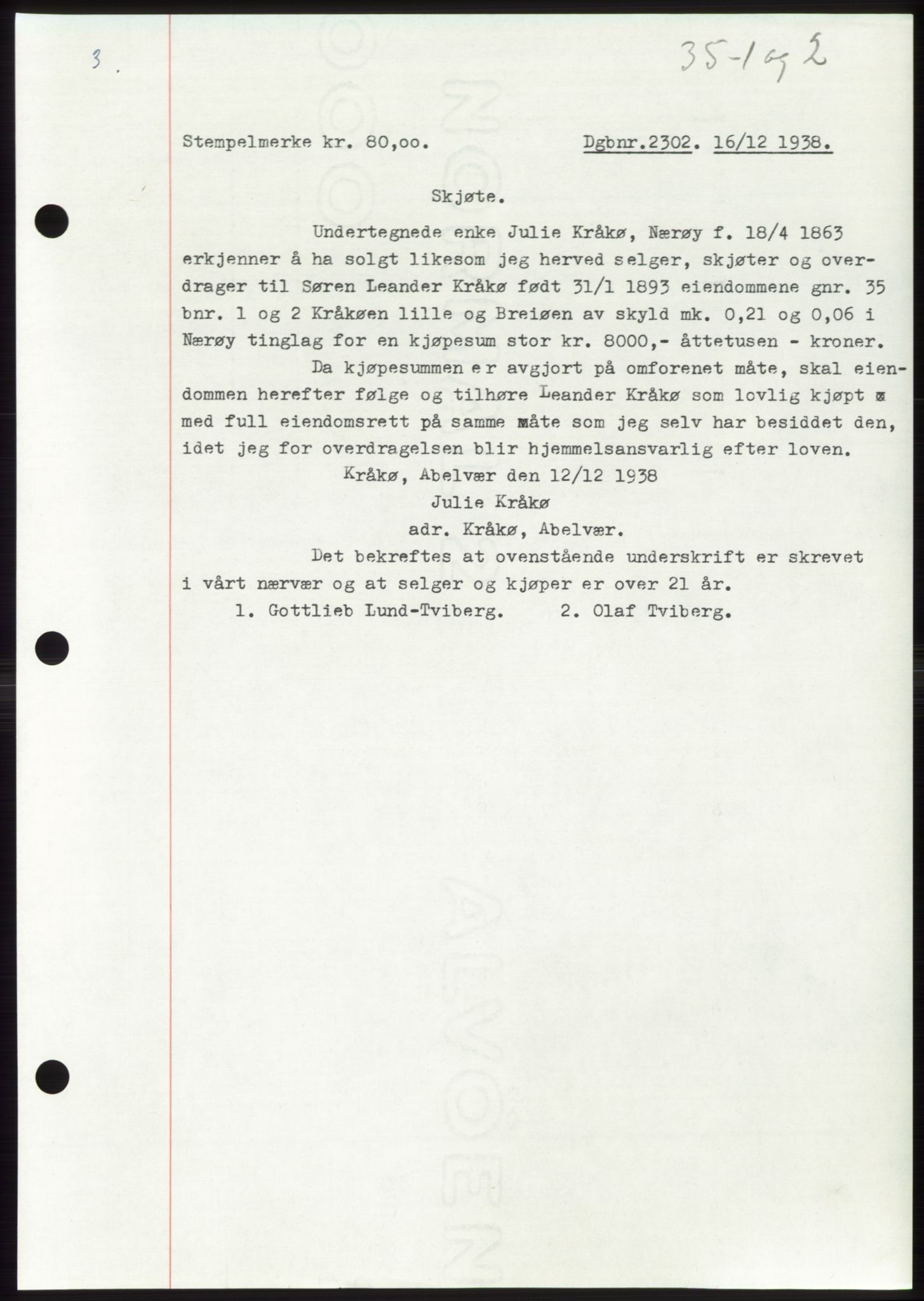 Namdal sorenskriveri, SAT/A-4133/1/2/2C: Pantebok nr. -, 1937-1939, Tingl.dato: 16.12.1938
