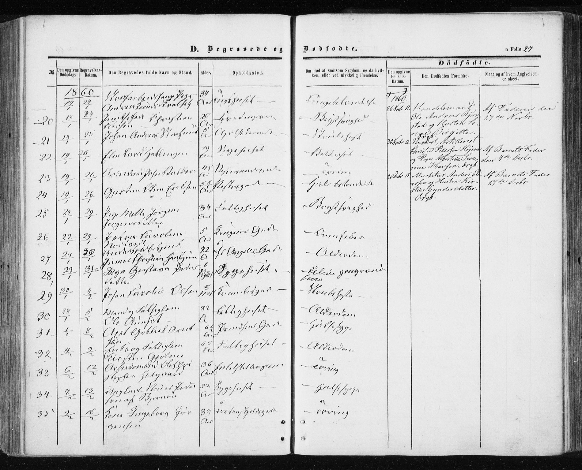 Ministerialprotokoller, klokkerbøker og fødselsregistre - Sør-Trøndelag, AV/SAT-A-1456/601/L0053: Ministerialbok nr. 601A21, 1857-1865, s. 27