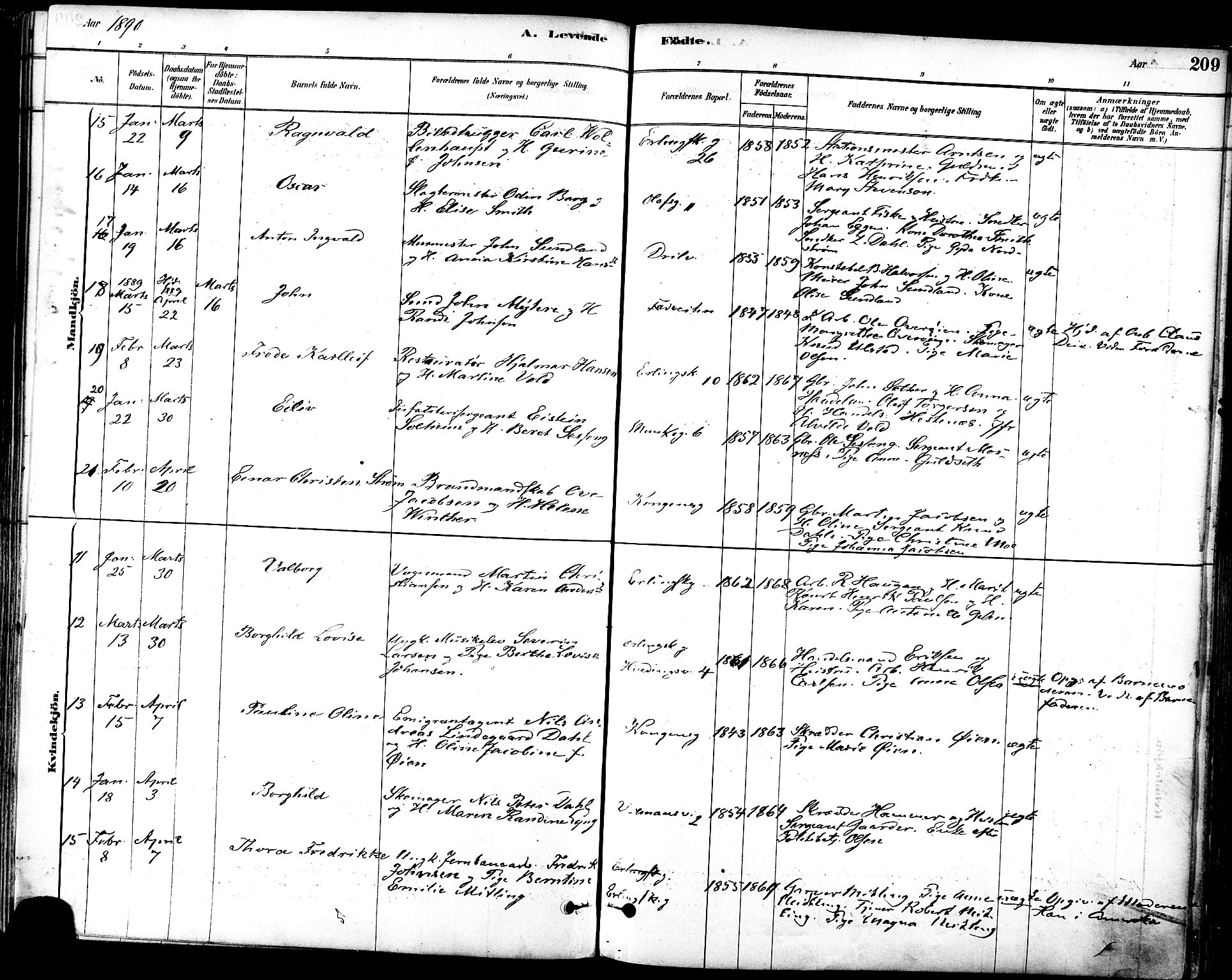 Ministerialprotokoller, klokkerbøker og fødselsregistre - Sør-Trøndelag, SAT/A-1456/601/L0057: Ministerialbok nr. 601A25, 1877-1891, s. 209
