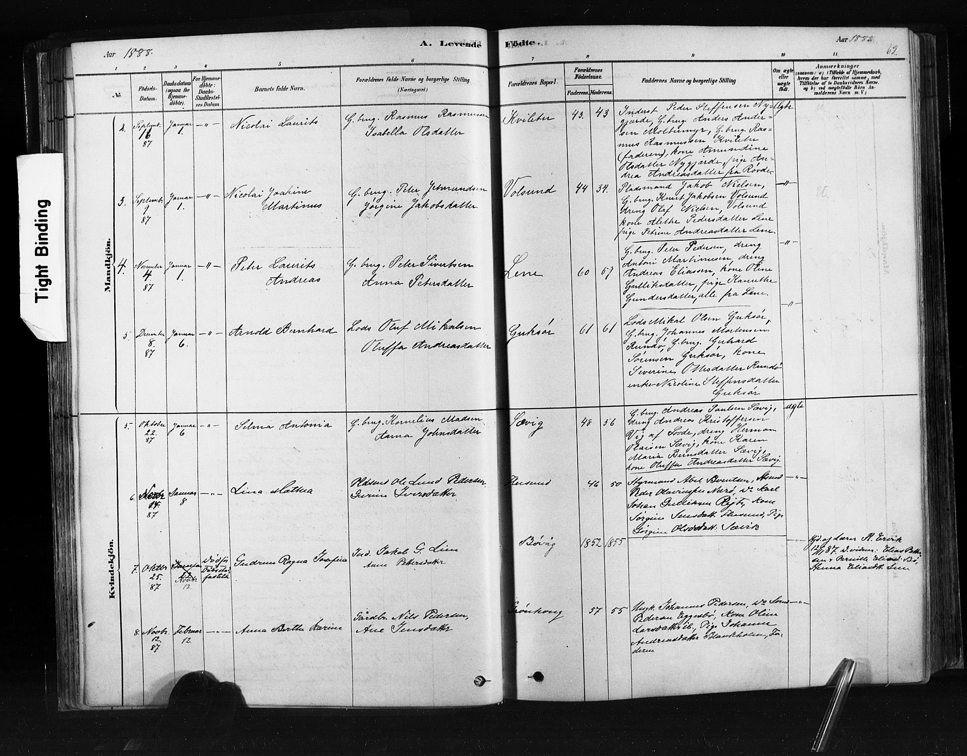 Ministerialprotokoller, klokkerbøker og fødselsregistre - Møre og Romsdal, SAT/A-1454/507/L0073: Ministerialbok nr. 507A08, 1878-1904, s. 62
