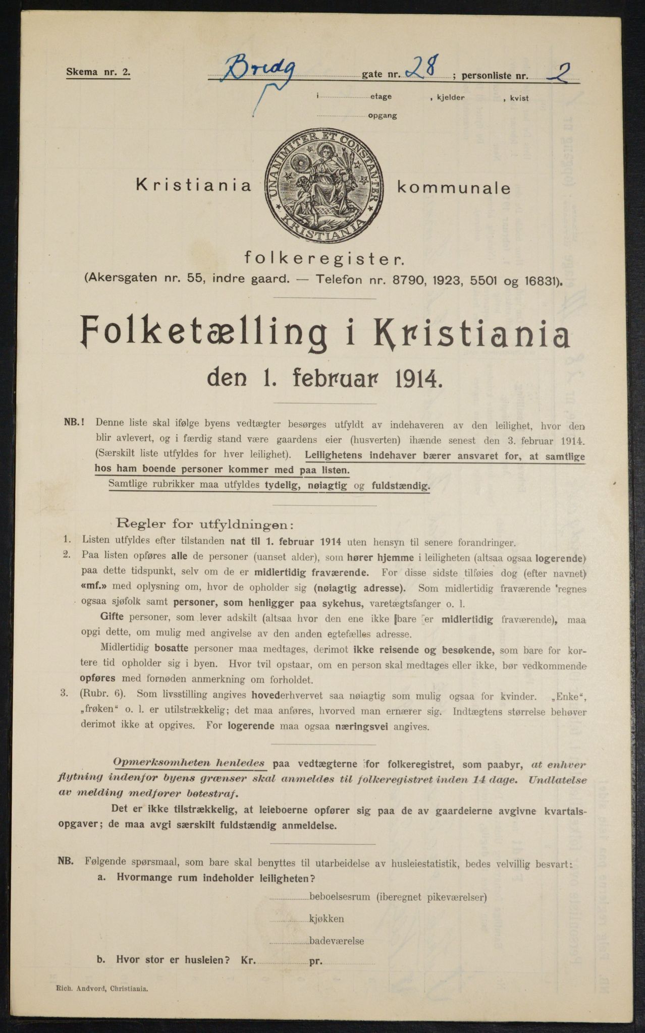 OBA, Kommunal folketelling 1.2.1914 for Kristiania, 1914, s. 8675