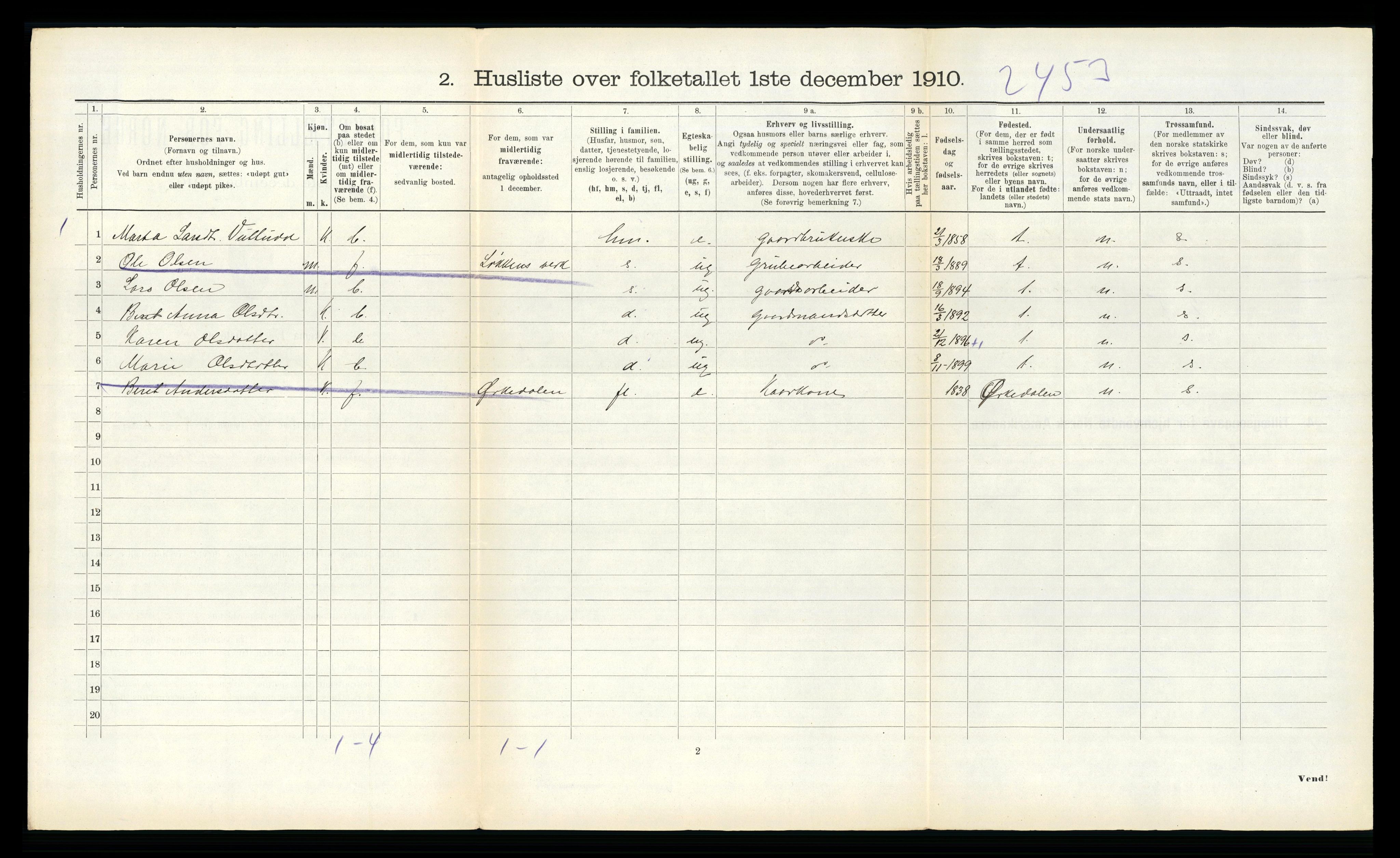 RA, Folketelling 1910 for 1612 Hemne herred, 1910, s. 926